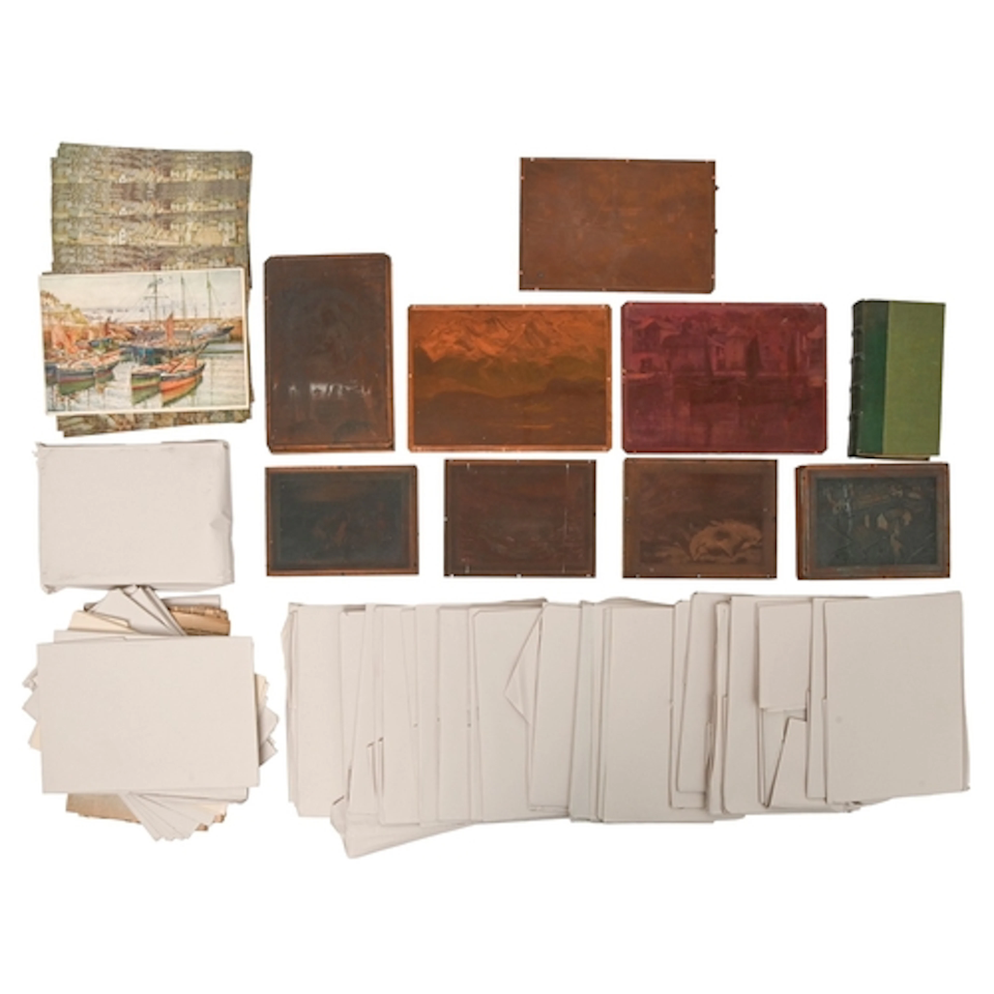 Printing. Approx. 60 engraved copper plates, c. 1930, the ma...