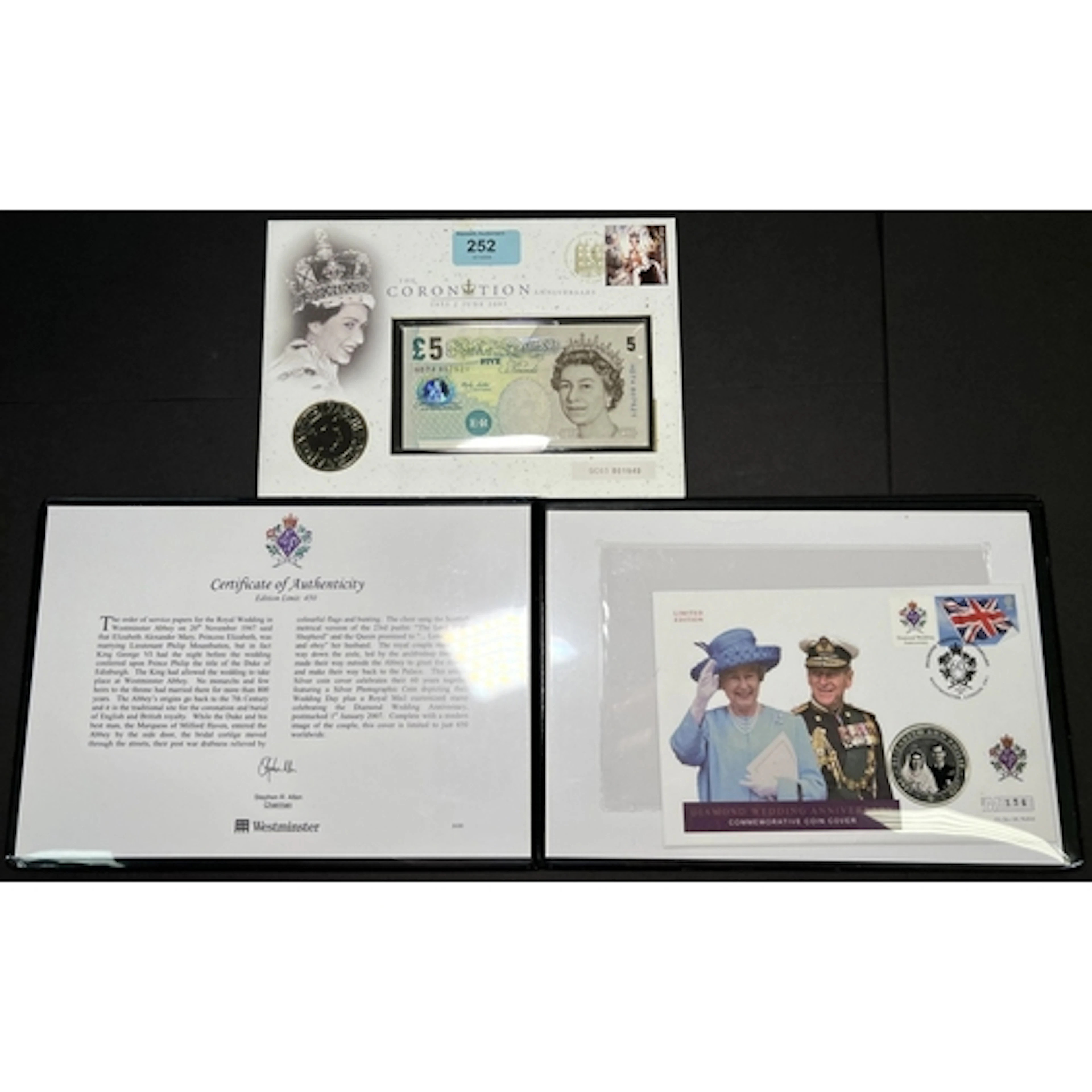 A QEII Diamond Wedding Anniversary commemorative 5 dollar co...