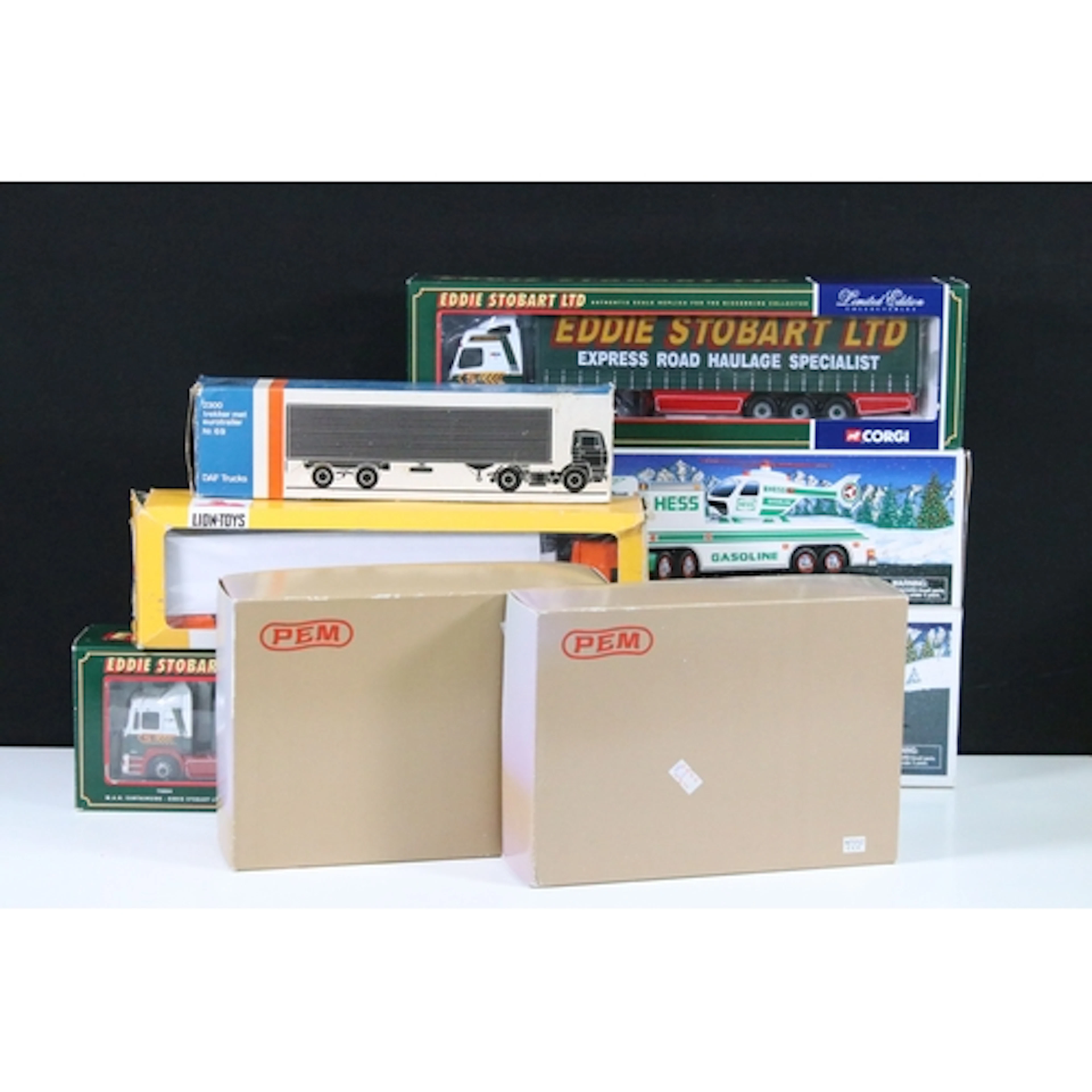 Eight boxed haulage diecast models to include 2 x Corgi Eddi...