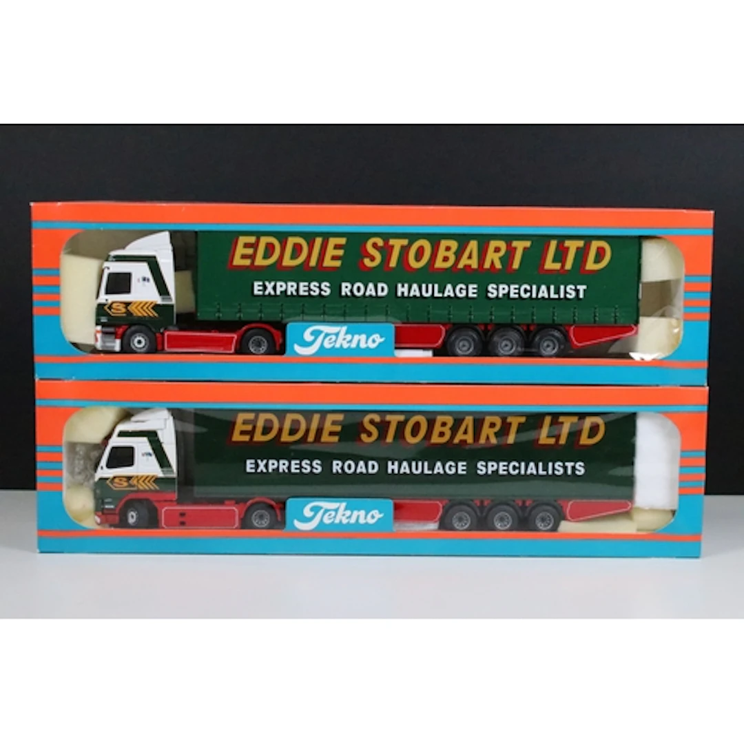 Two boxed Tekno The British Collection Eddie Stobart haulage...
