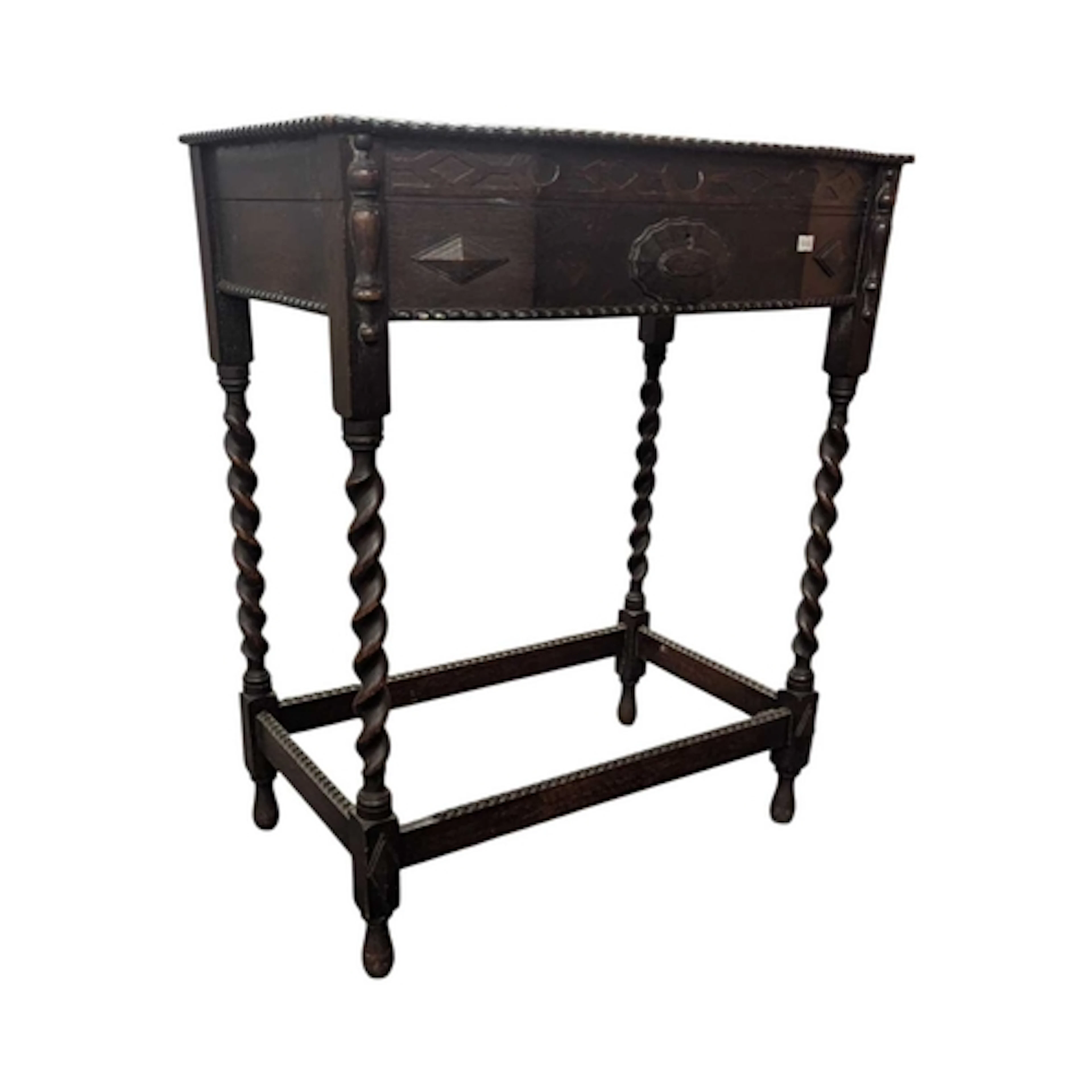 An early 20th century circa 1920s Jacobean Revival oak cante...