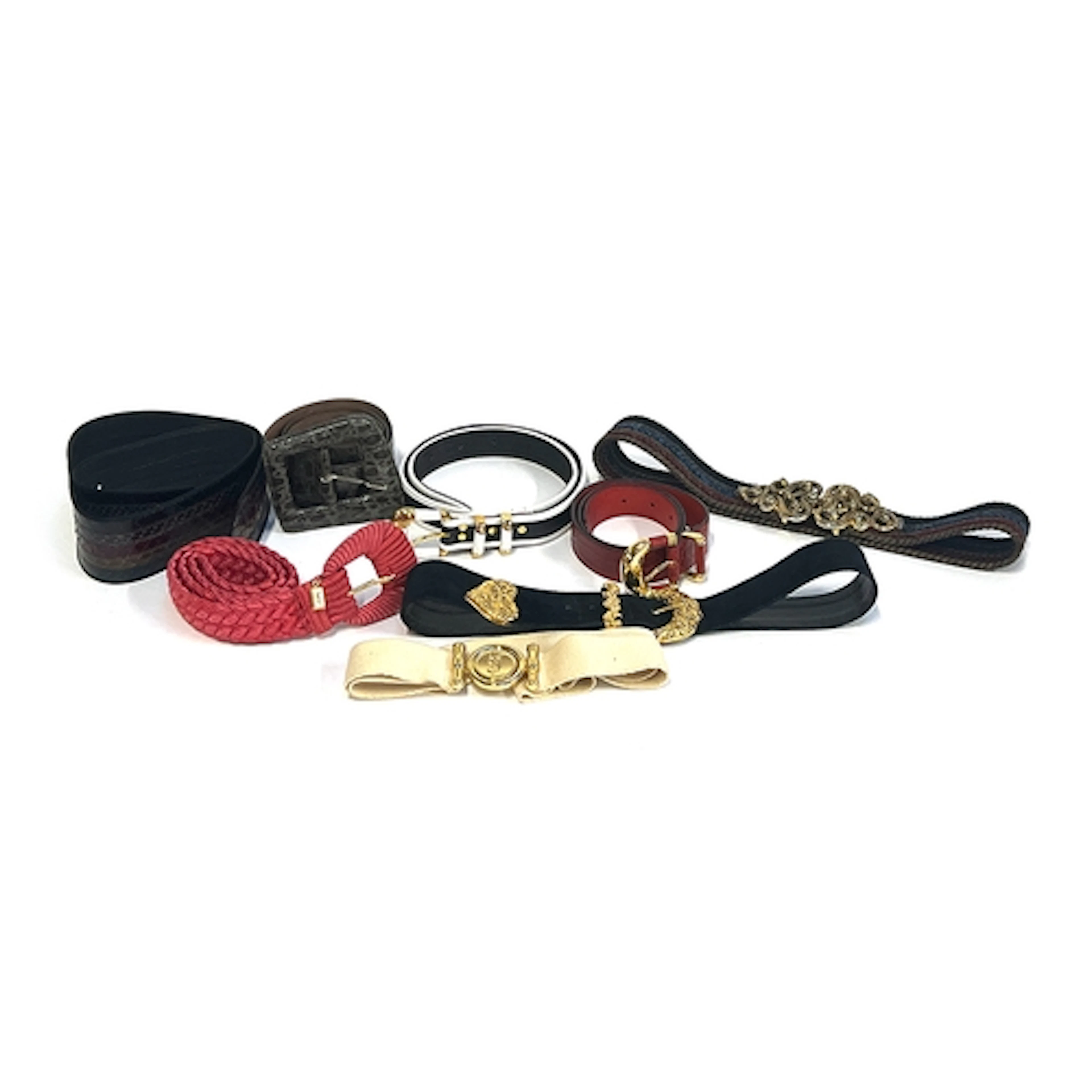 A quantity of smart ladies belts, to include three Yves Sain...