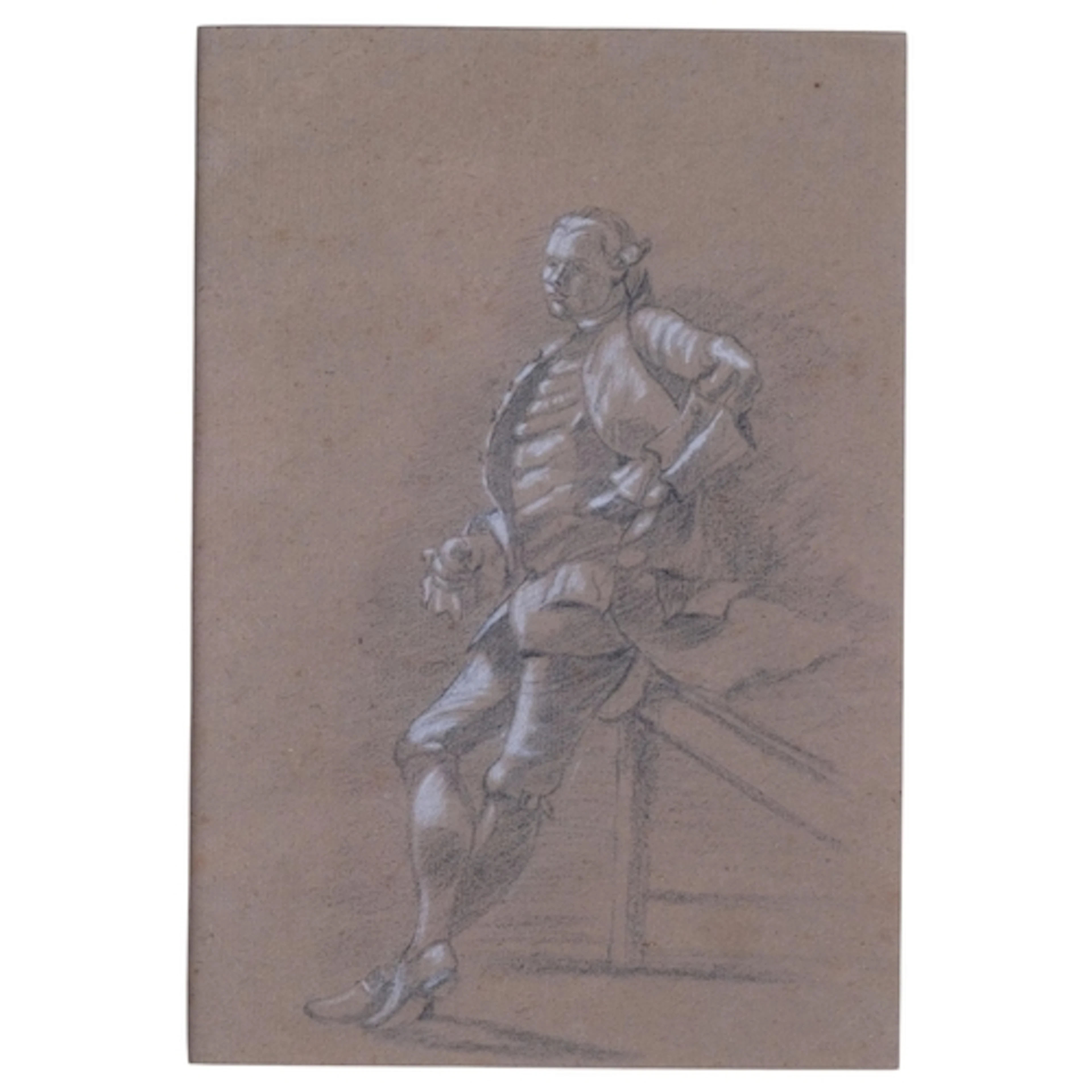Old Master style, portrait of a gentleman, charcoal drawing ...