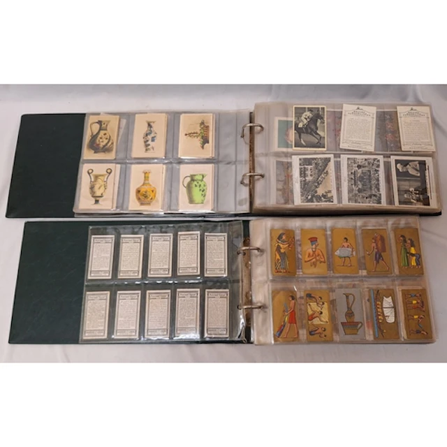 2 Folders Cigarette Cards incl. WD&HO Wills Sporting Persona...