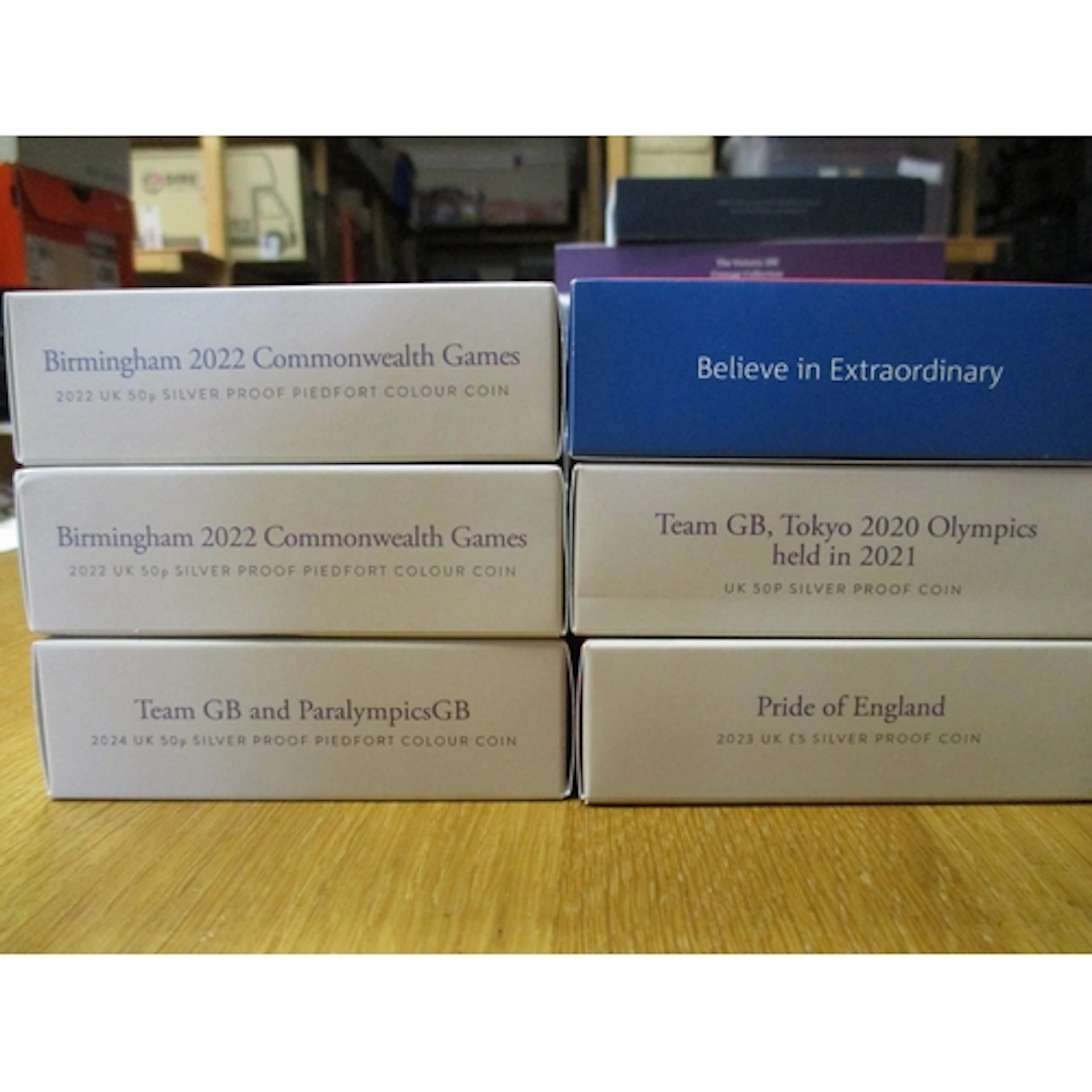 Sports collection of boxed silver piedfort proofs with 'Birm...