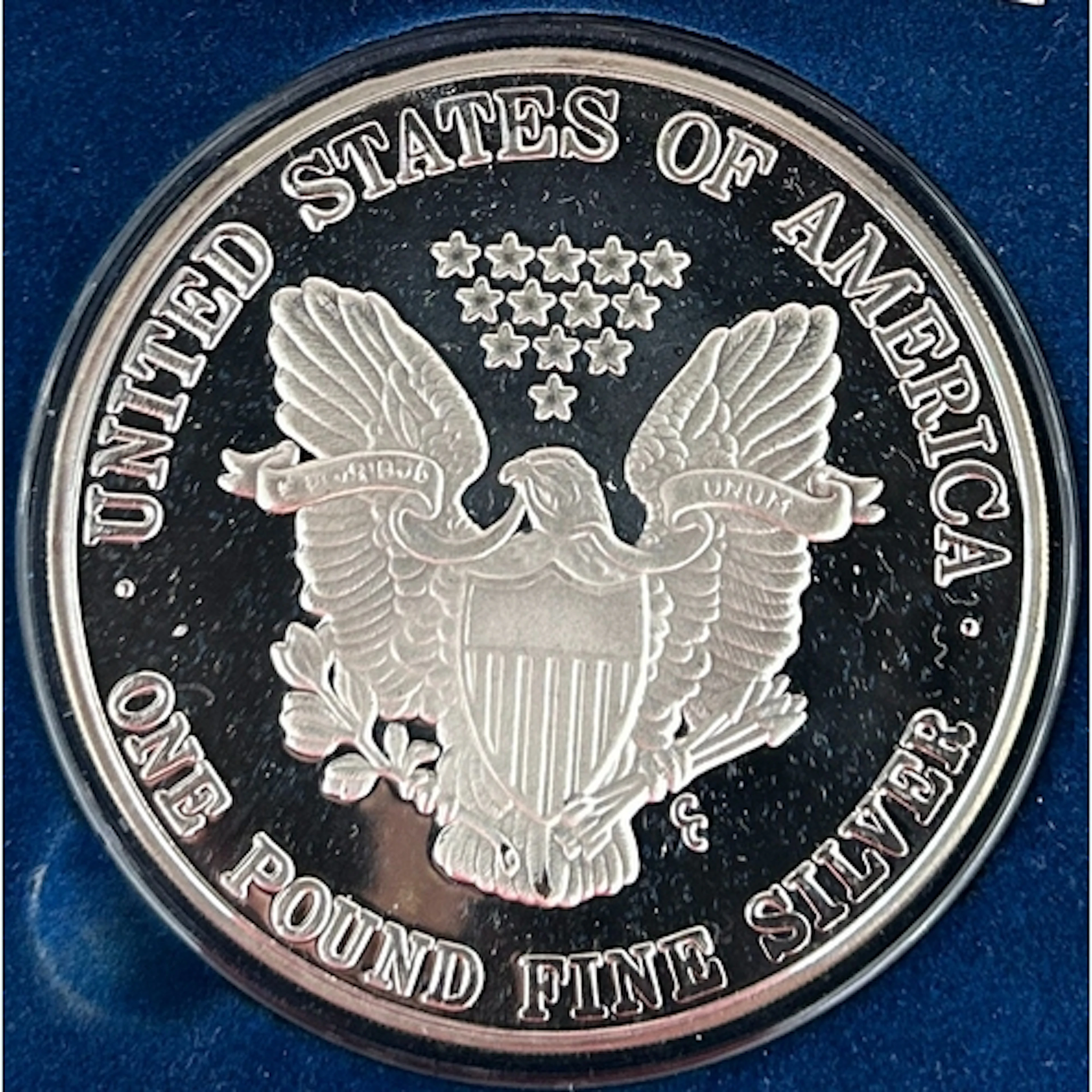 1996 Giant One Pound Silver Eagle fine silver medallion, str...