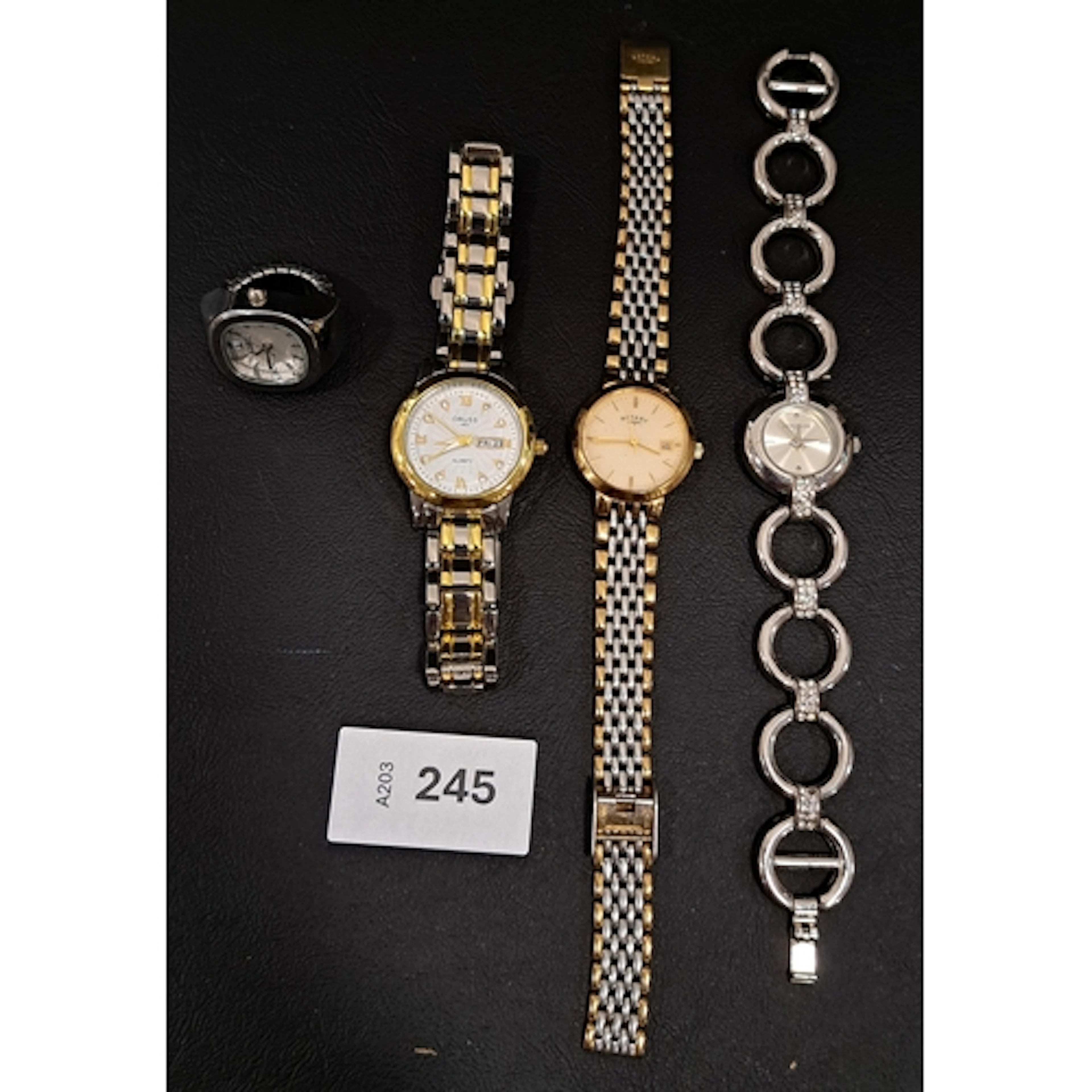 FOUR FASHION WATCHES comprising Rotary, Infinite, Oruss and ...