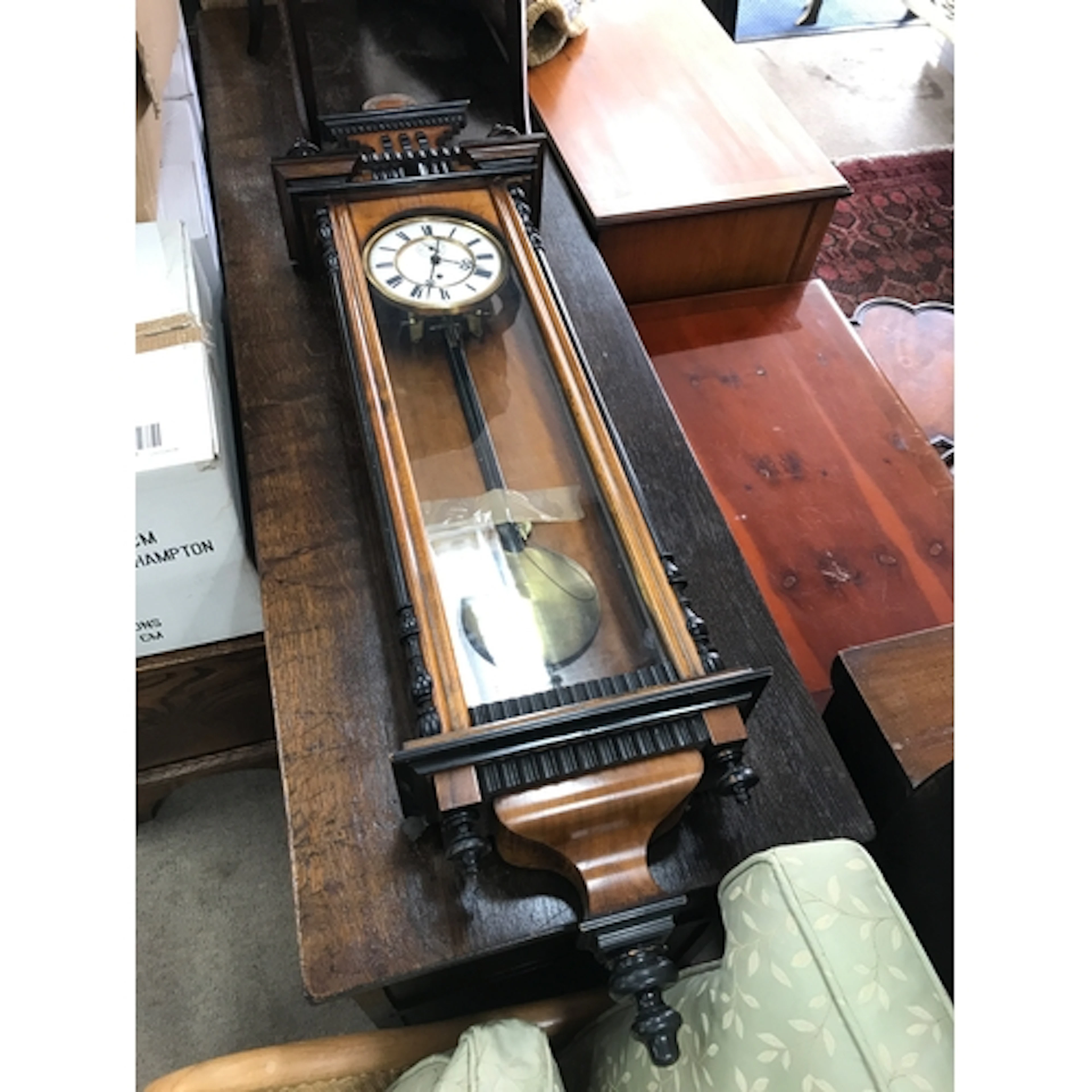A Vienna clock 128cm tall