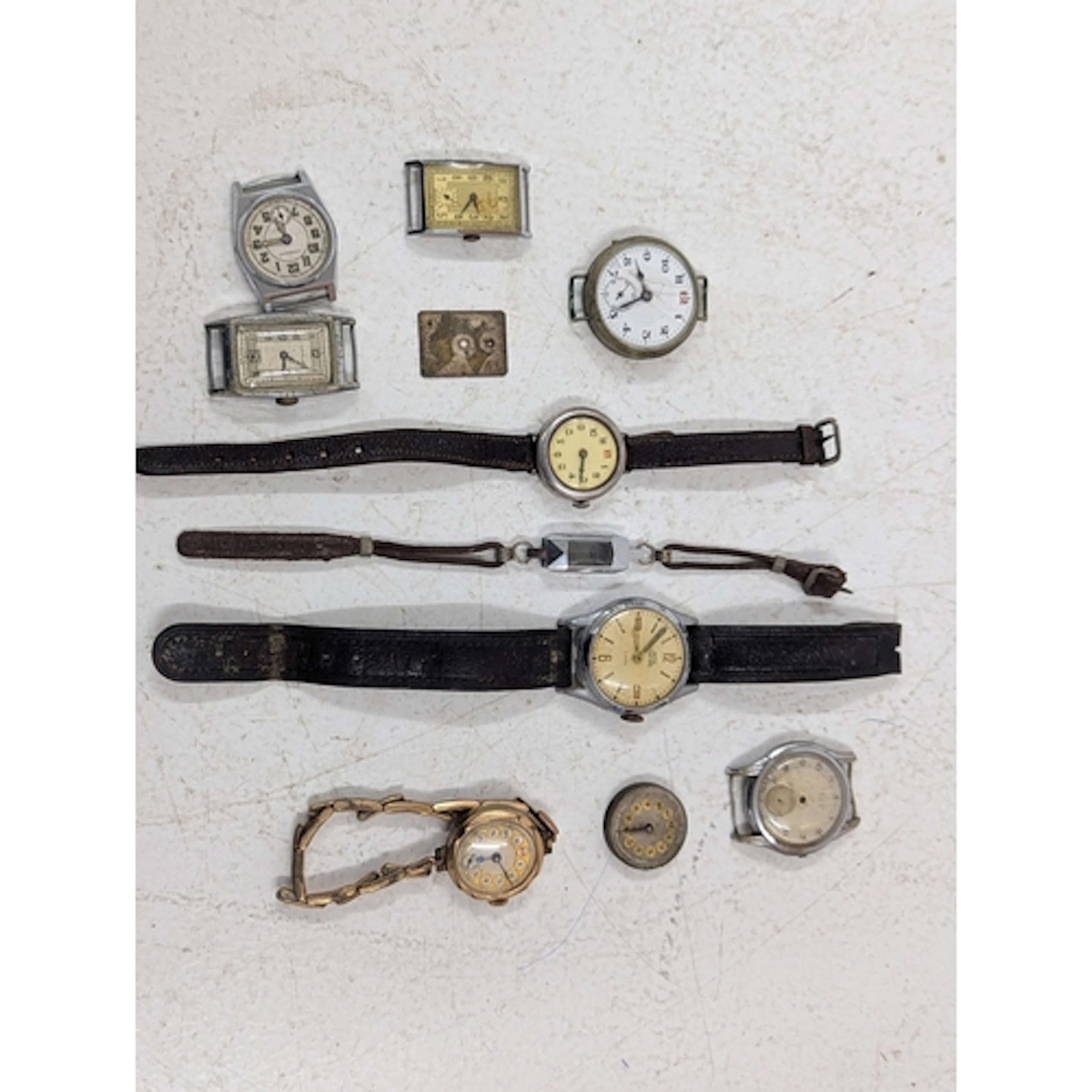 A collection of wristwatches, A/F, to include a silver cased...