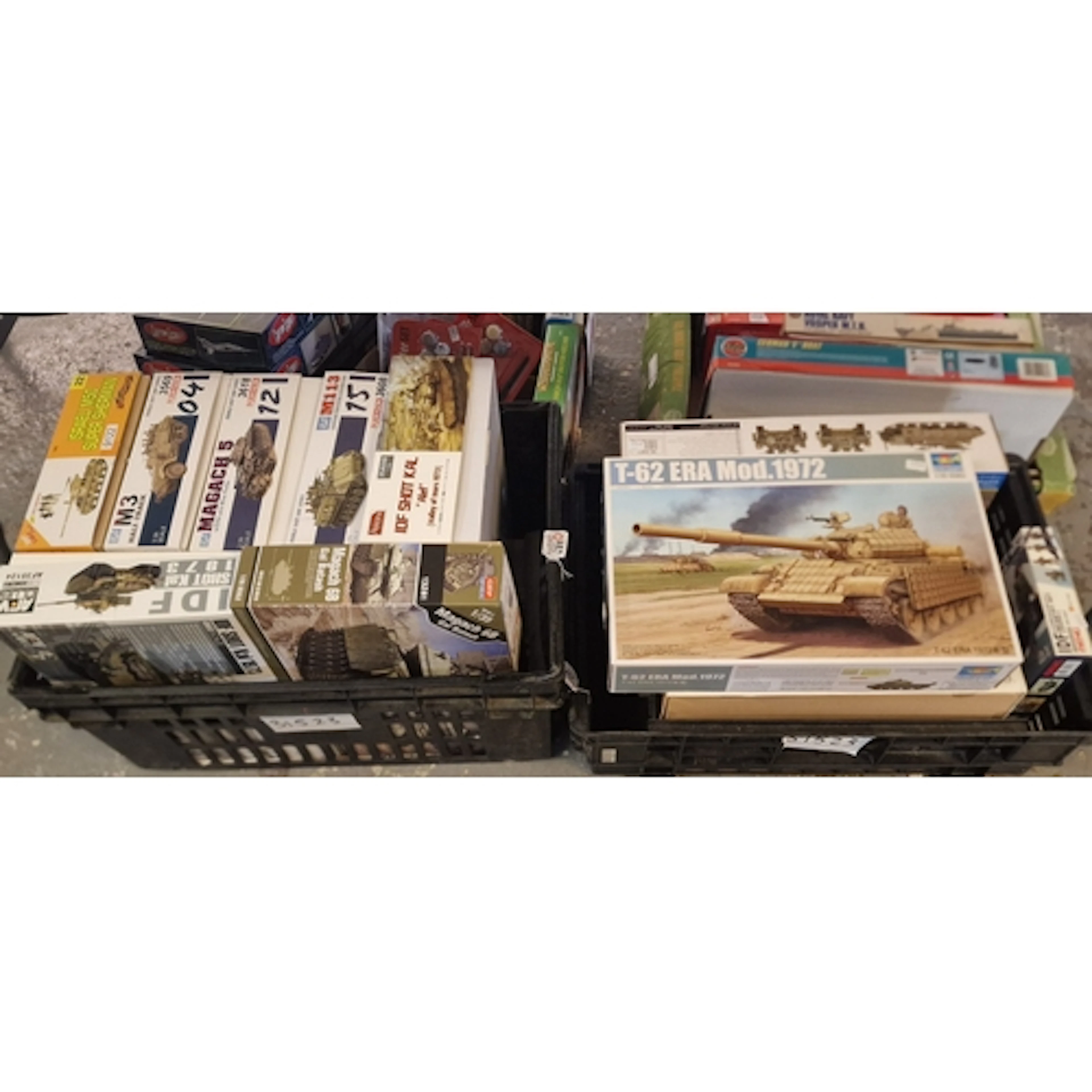 Two crates of Academy, Dragon and other model kits, to inclu...