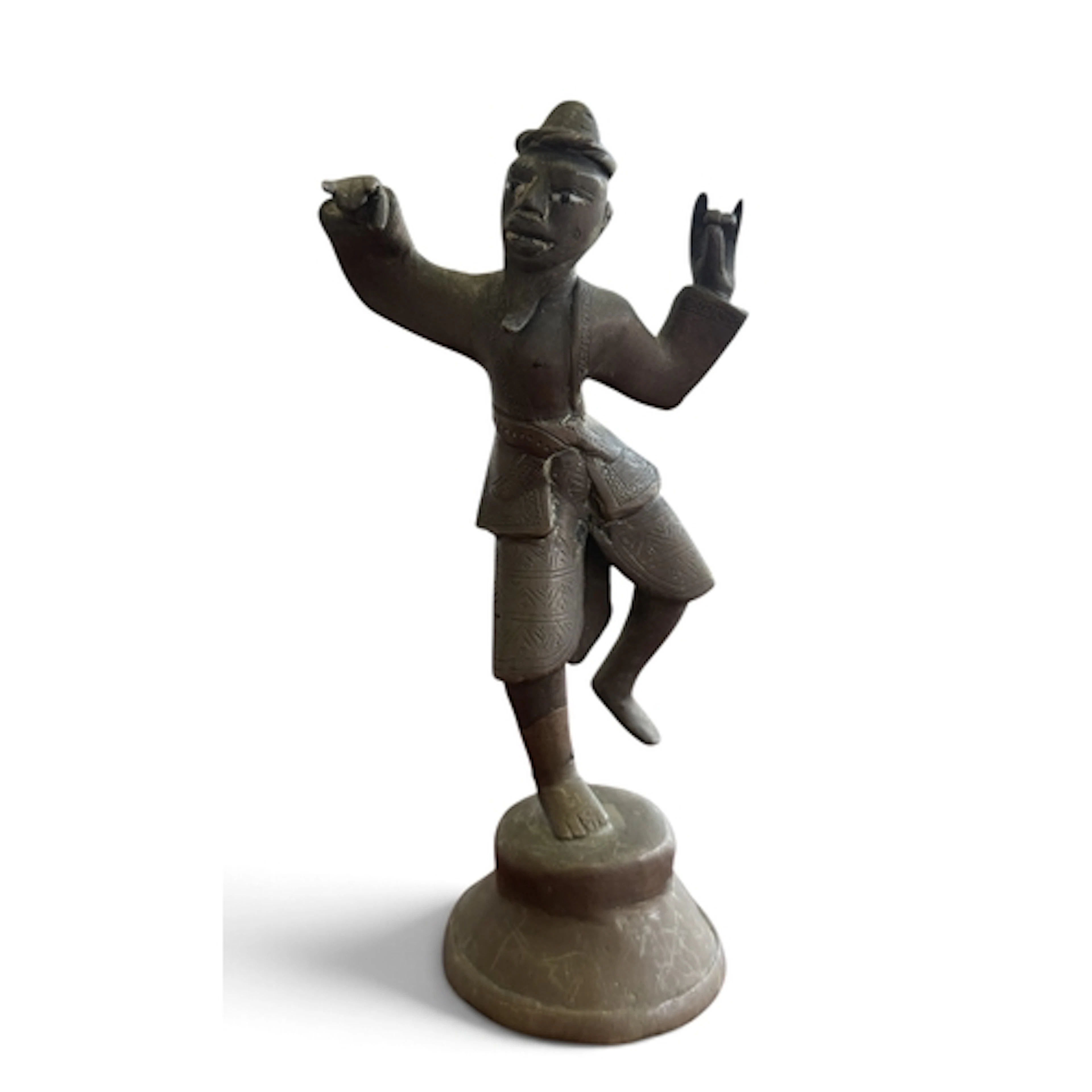 A BRONZE INDIAN FIGURE 17cm H