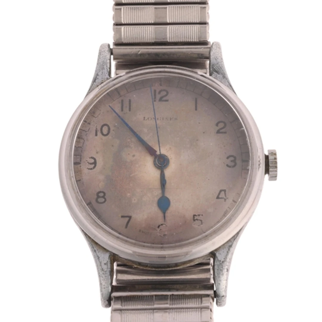 LONGINES - a Second World War Period nickel RAF Air Ministry...