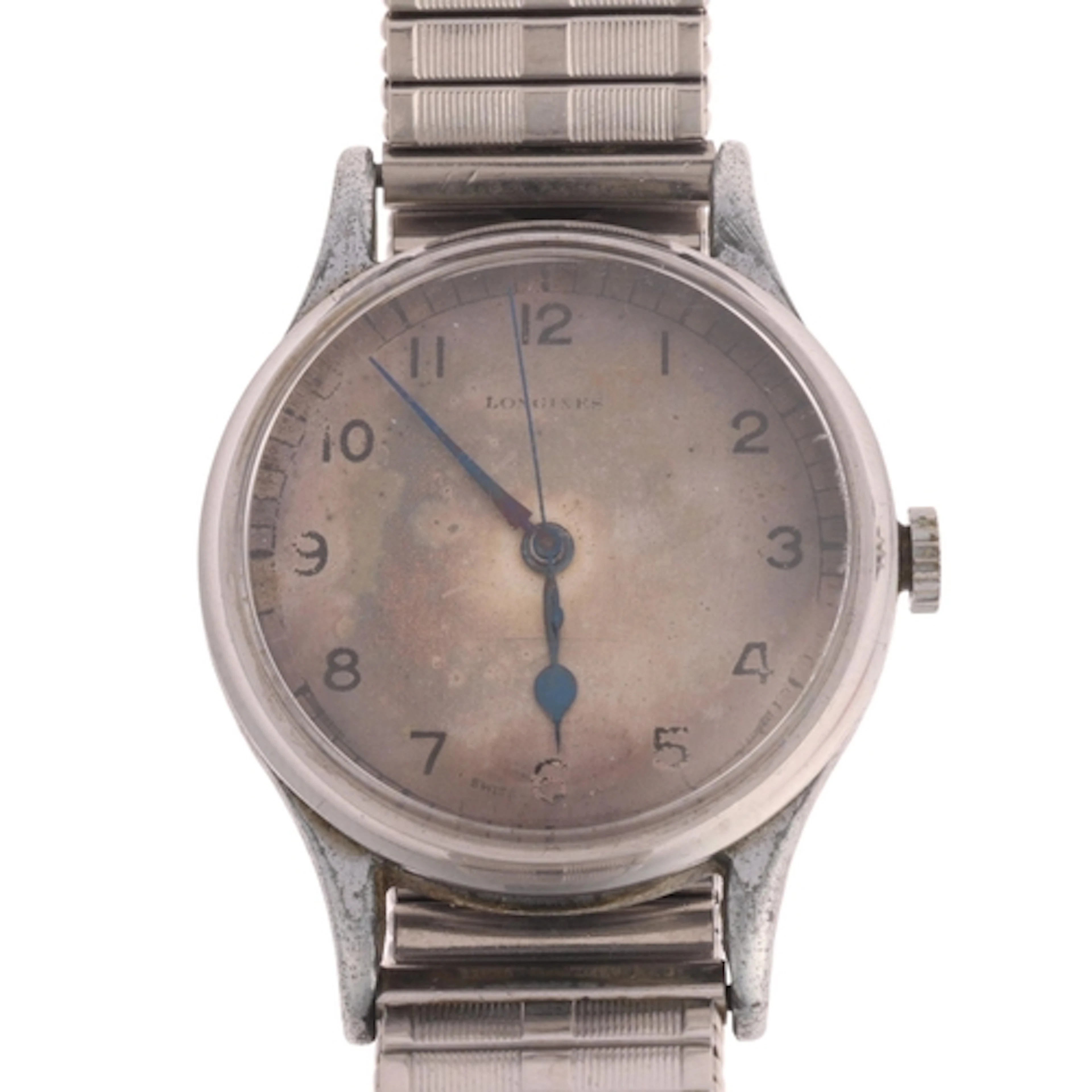 LONGINES - a Second World War Period nickel RAF Air Ministry...