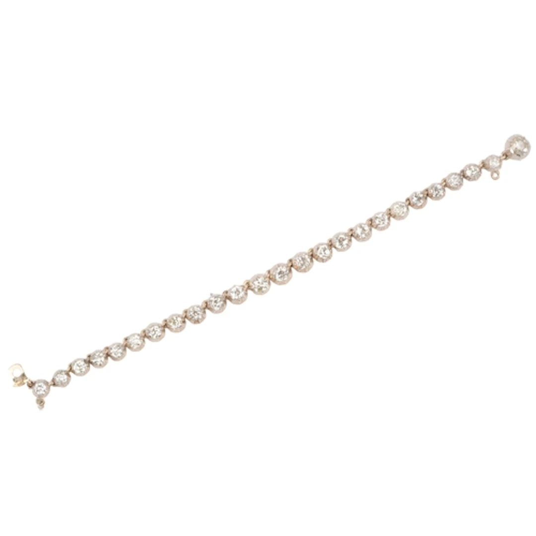 A Victorian diamond line bracelet, late 19th century, compos...
