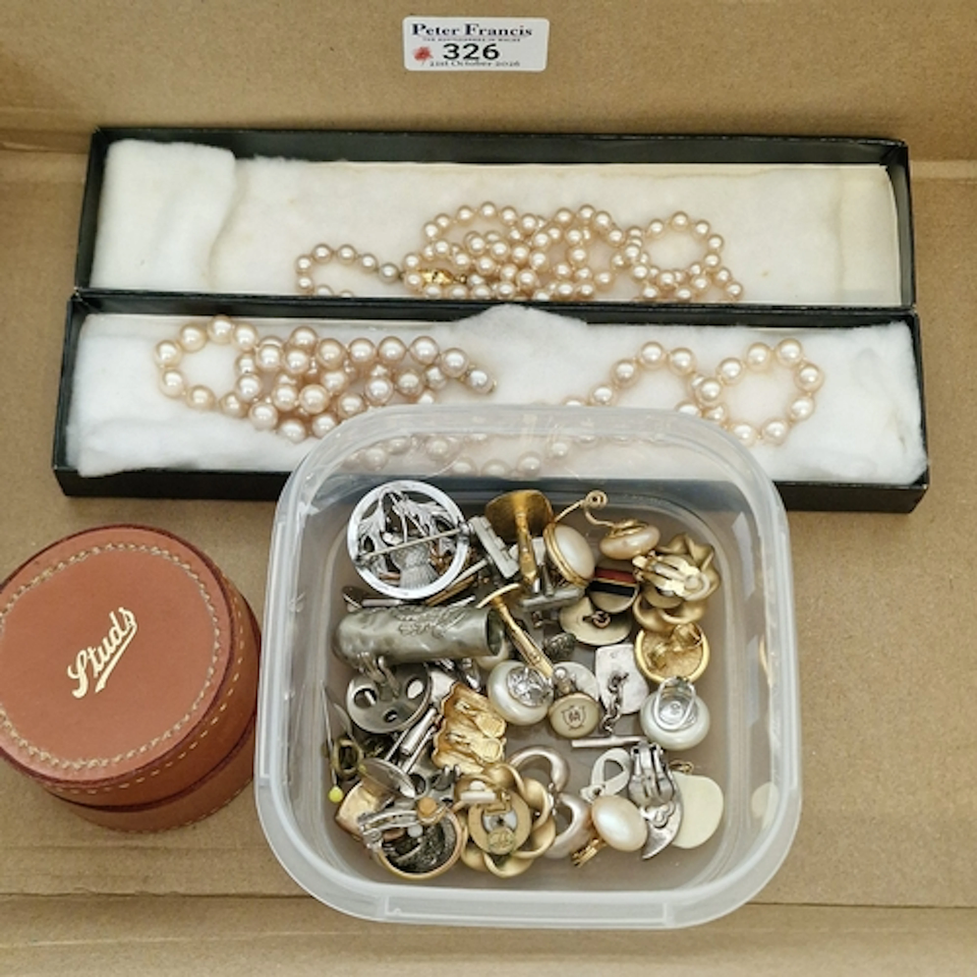 Collection of costume jewellery to include: Monet faux pearl...