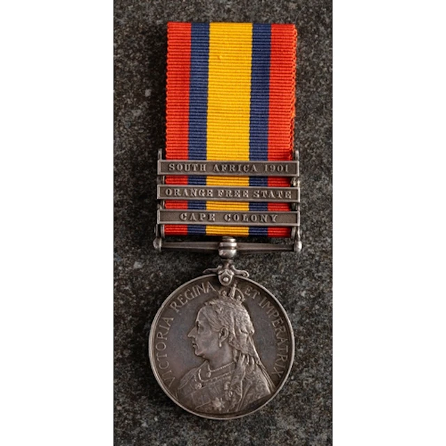 A Queen's South Africa Medal with three clasps to ''5610 Pte...