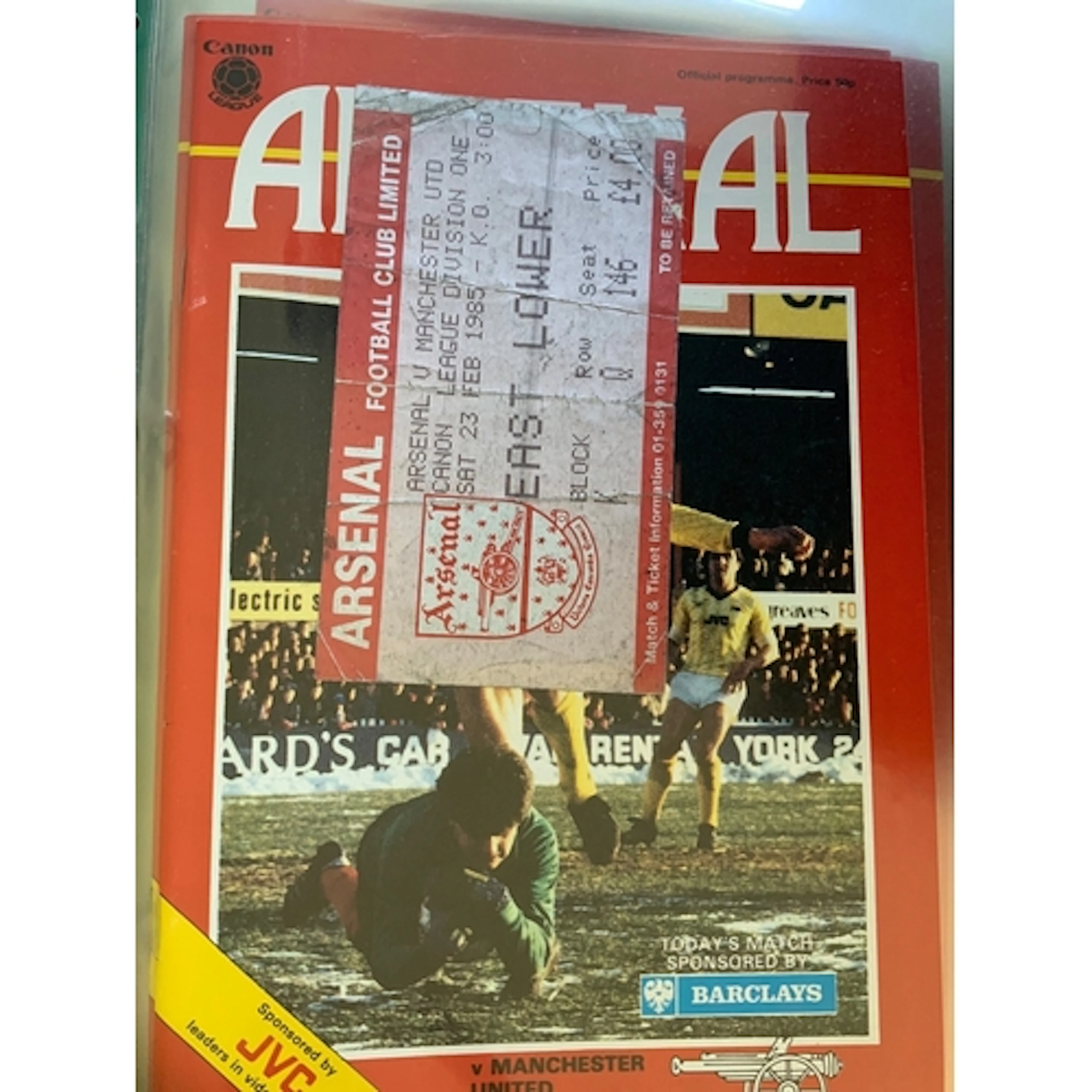 84/85 Arsenal Home Football Programmes Tickets + Reserves: 2...