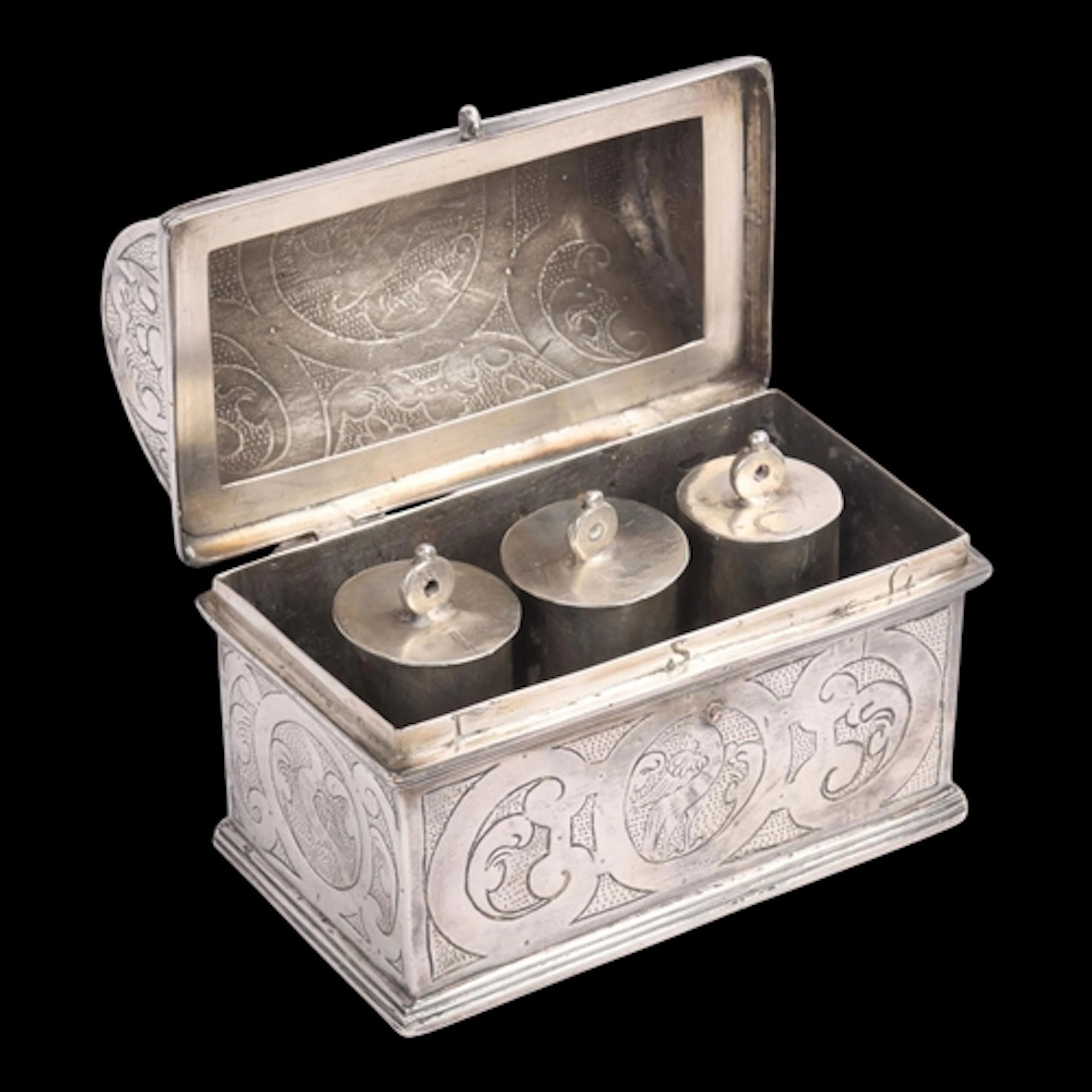 An Antique 17th century Spanish holy oil case, probably circ...
