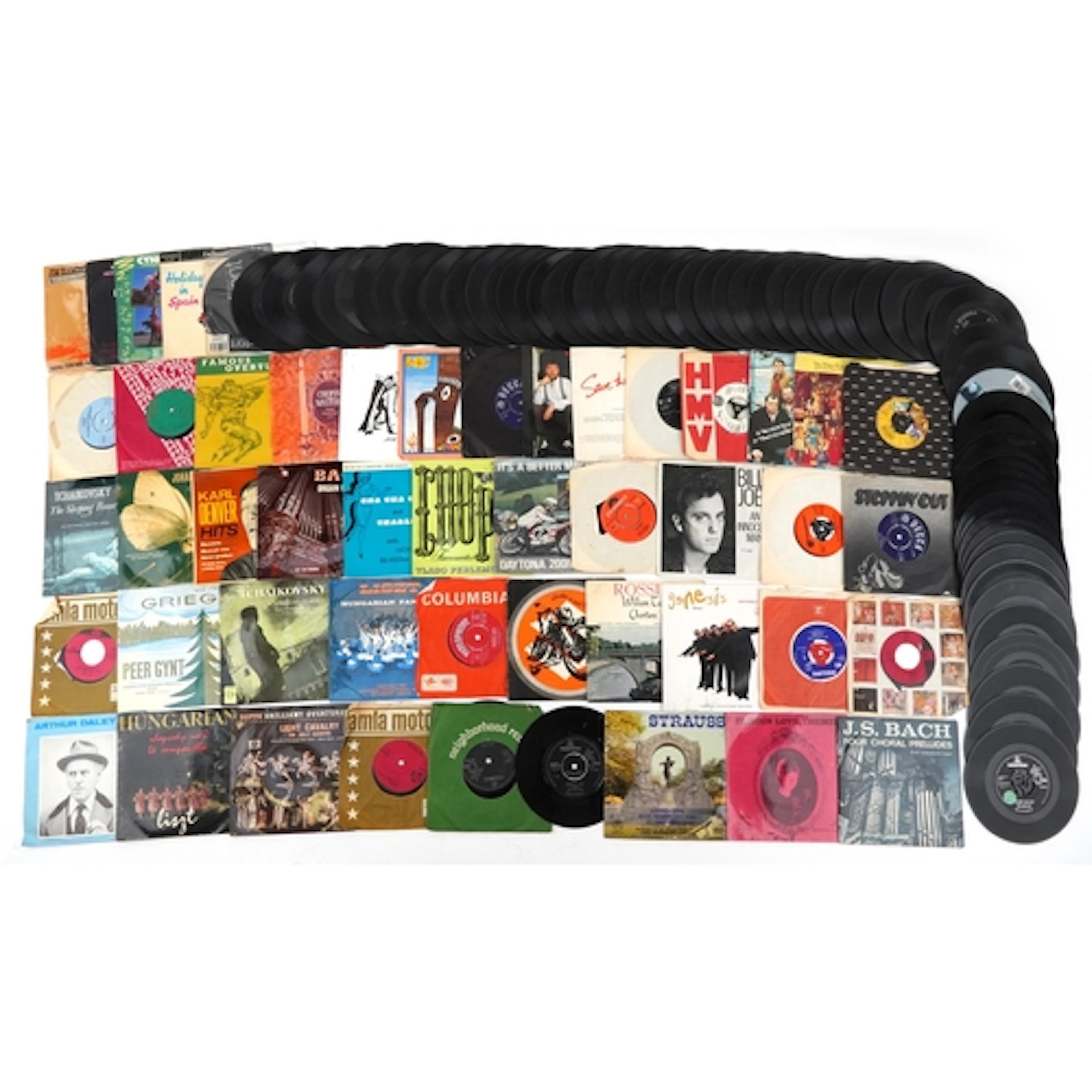 Collection of 45rpm records including Shirley Bassey, Brian ...