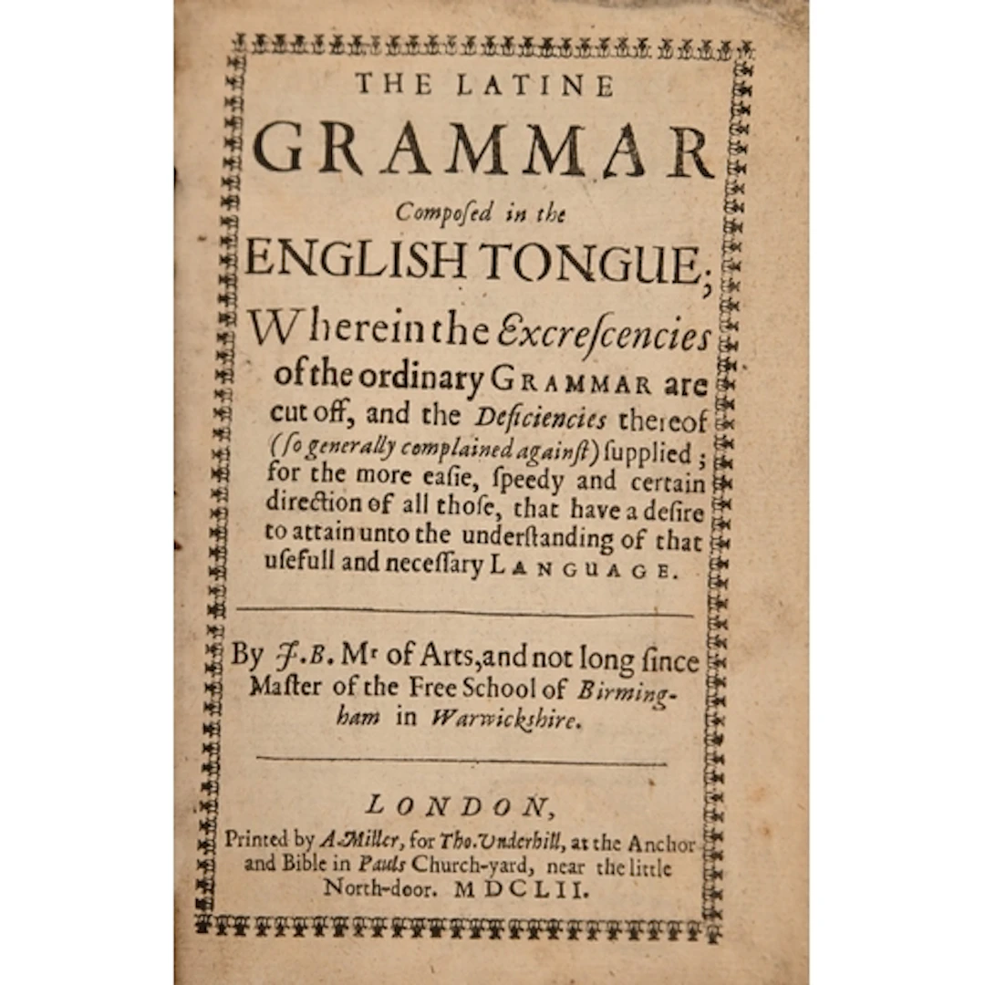 Philology, Classics. Barton (John, Mʳ of Arts, and not long ...