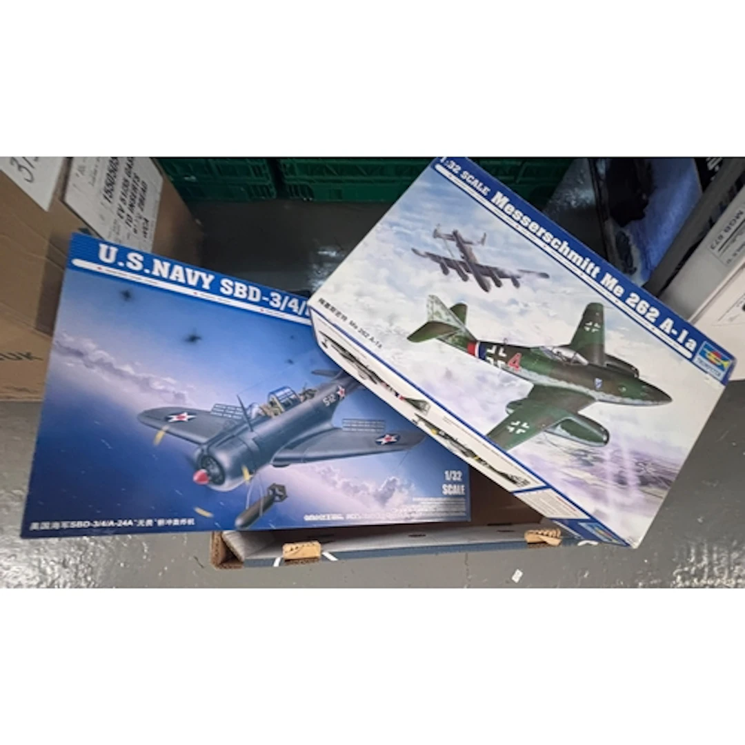 Two Trumpeter 1:32 scale model kits to include: US Navy SBD ...