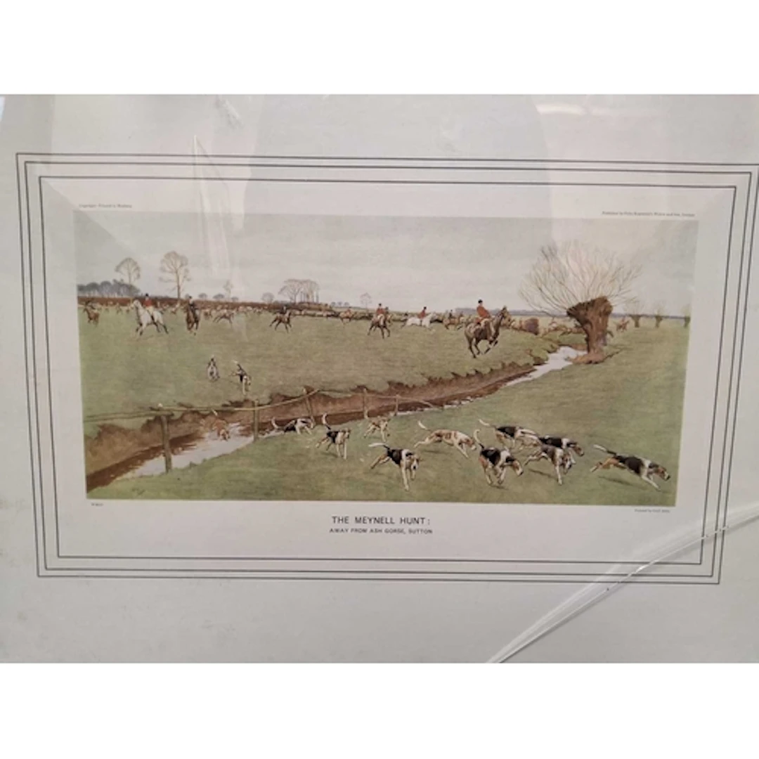 THE MEYNELL HUNT: AWAY FROM ASH GORSE, SUTTON, a Cecil Aldin...