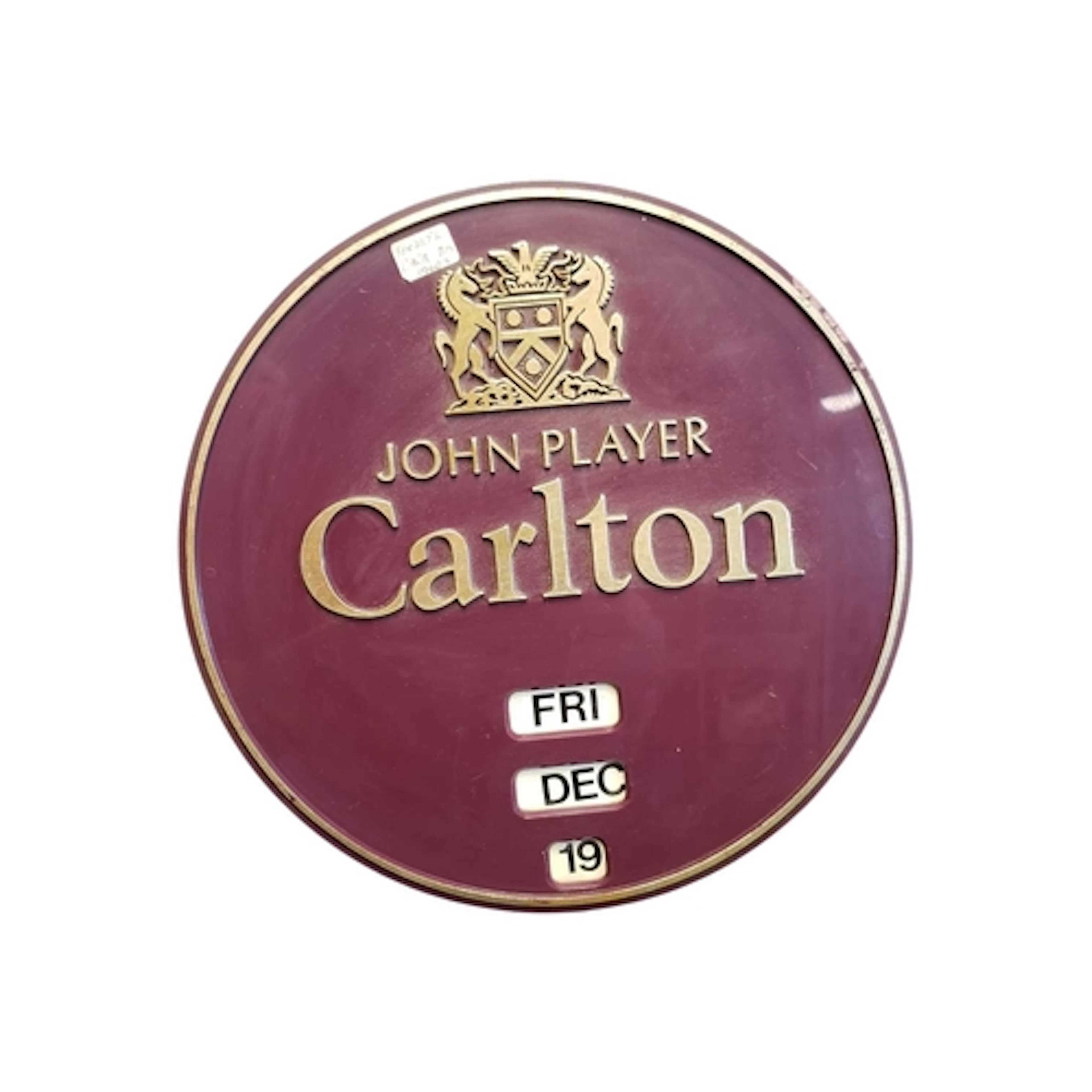 1960s John Player Carlton perpetual wall calendar. Made by I...