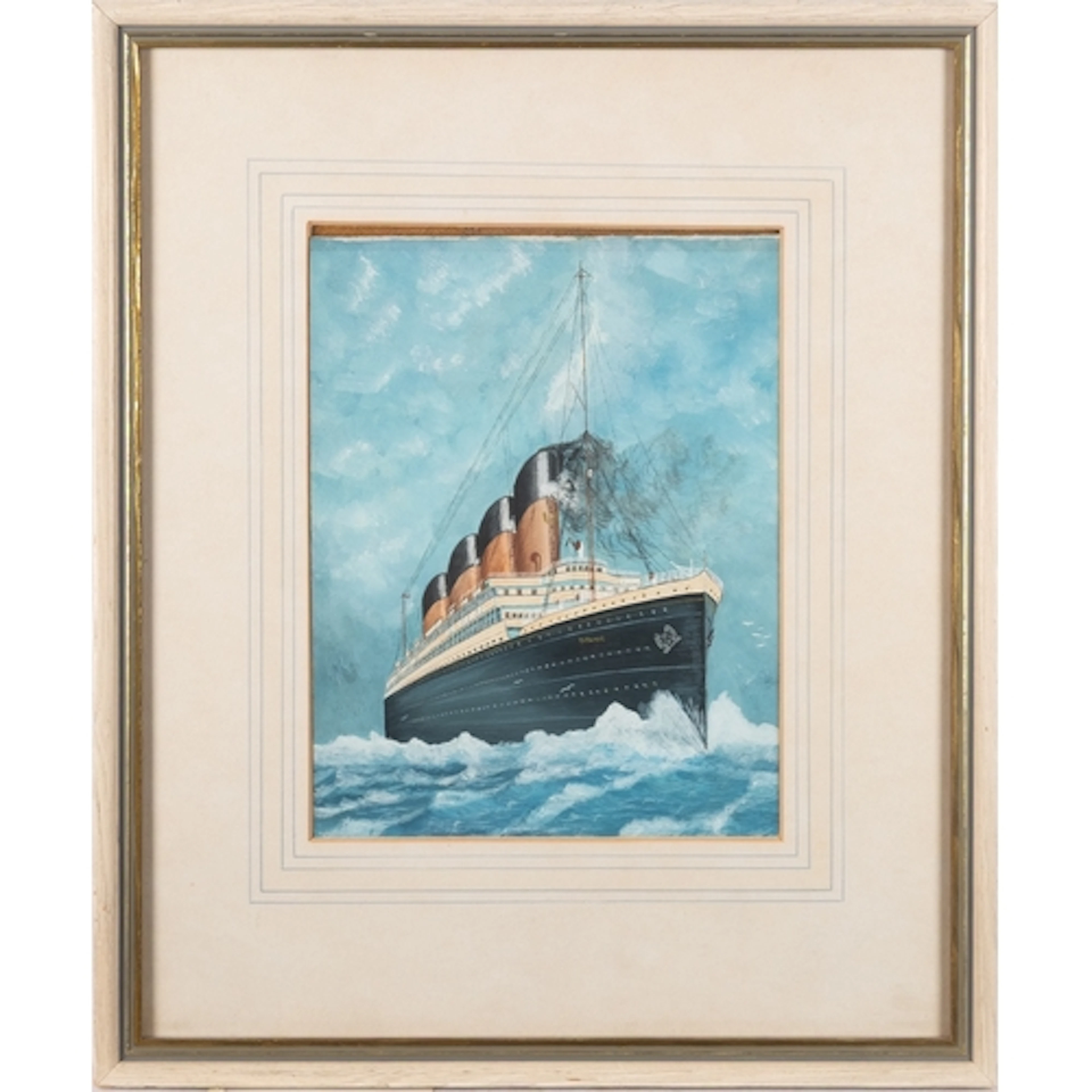 British School, 20th Century - RMS Titanic - Watercolour - 2...