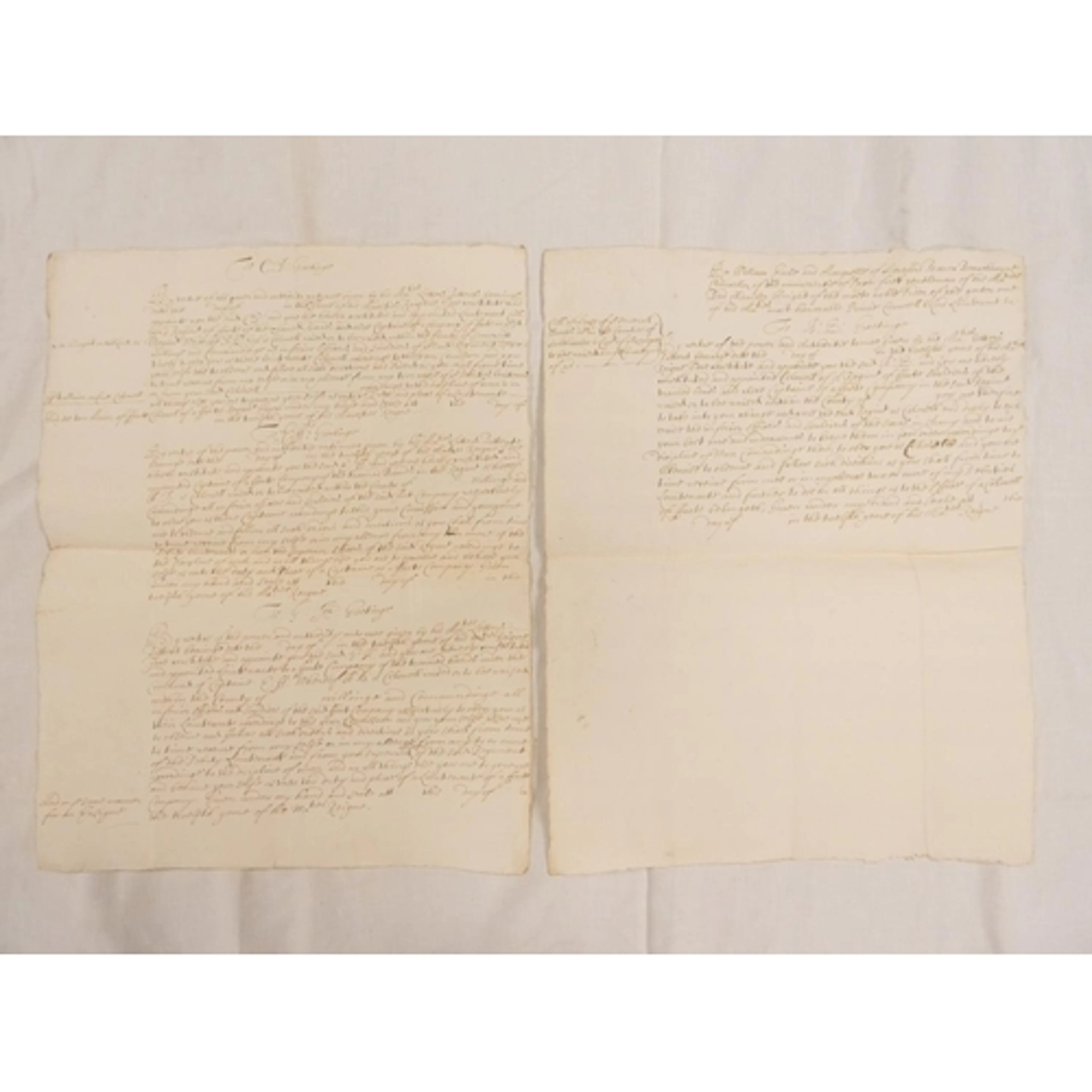 English Civil War - Manuscript templates for appointing offi...