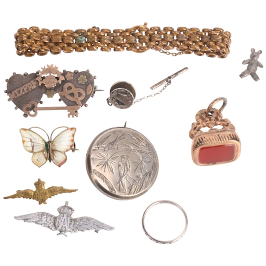 Various jewellery, including Marius Hammer silver and enamel...