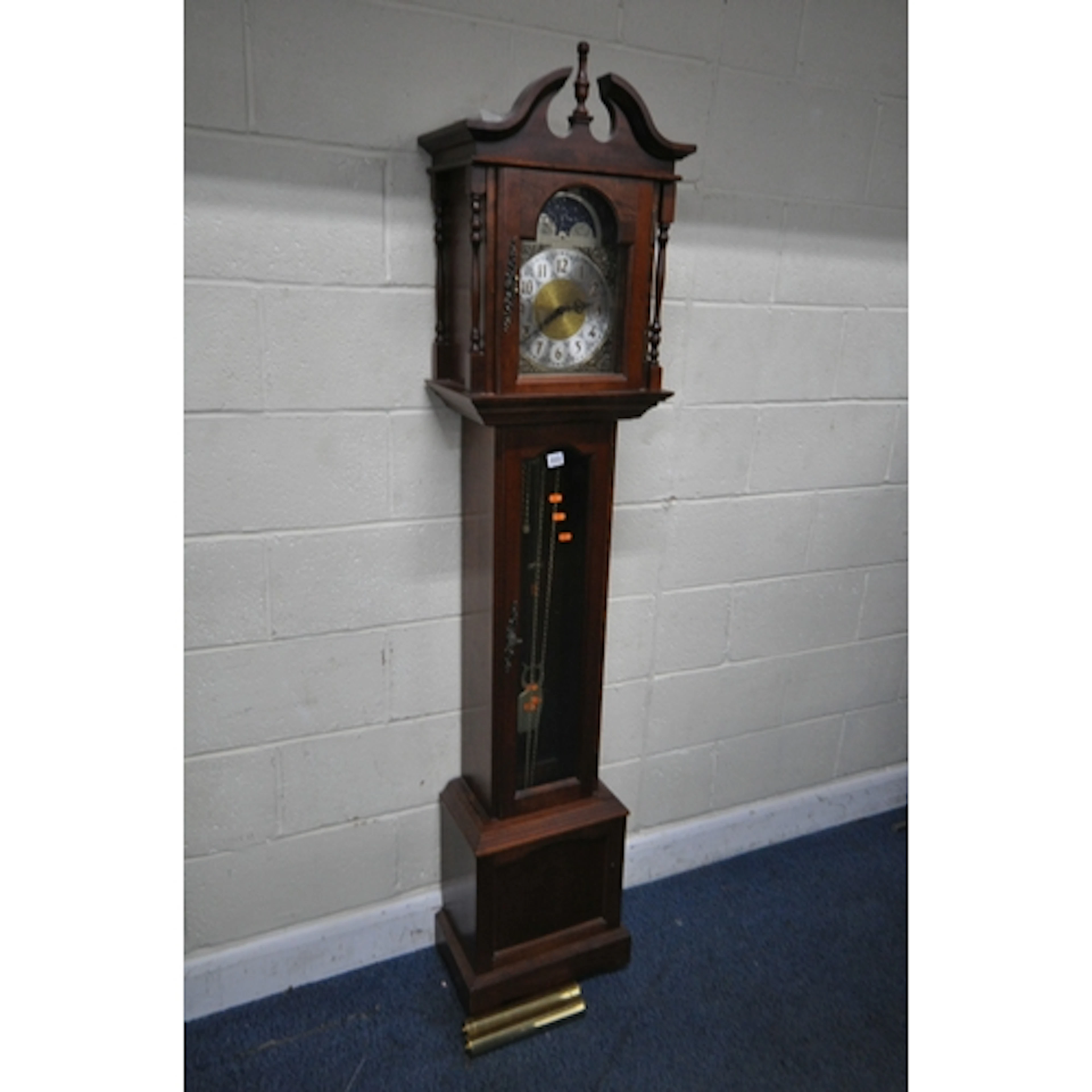 A LATE 20TH CENTURY EMPEROR CLOCK CO MAHOGANY LONGCASE CLOCK...
