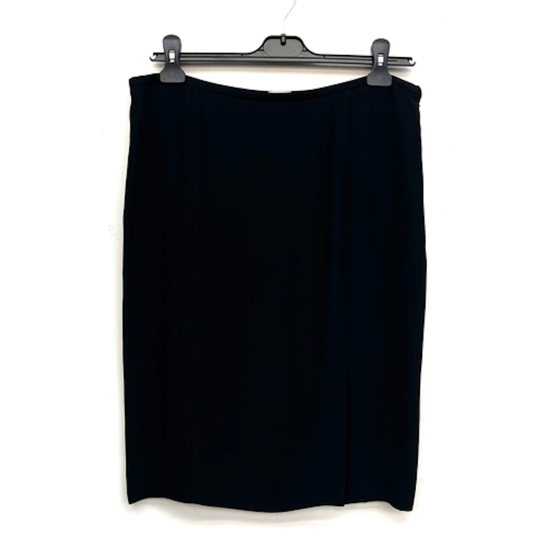 An Armani Collezioni black silk blend skirt, size 46