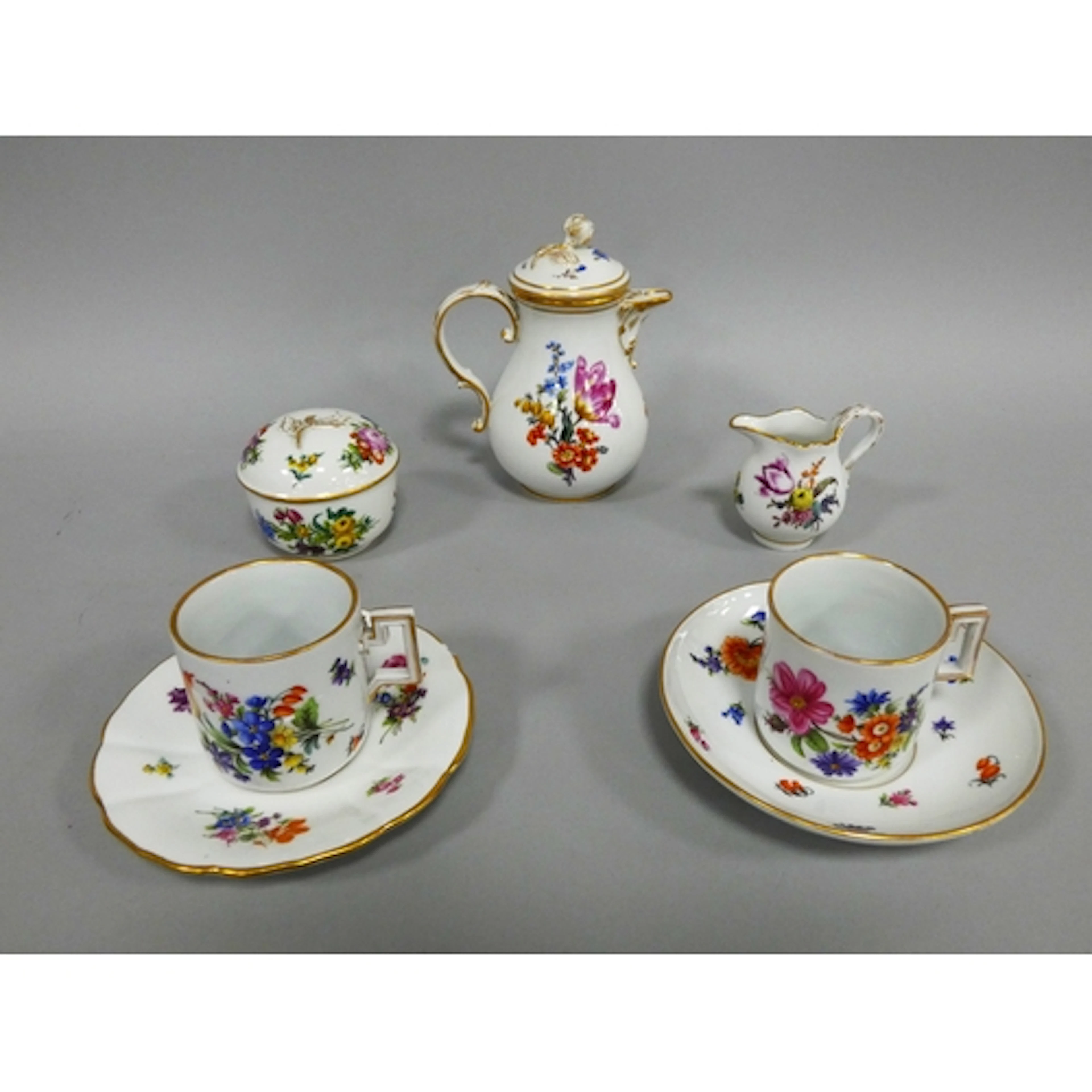 Group of Meissen porcelain in the 18th century style "Deutsc...