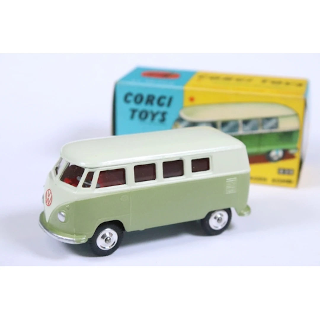 Boxed Corgi 434 Volkswagen Kombu diecast model in two tone g...