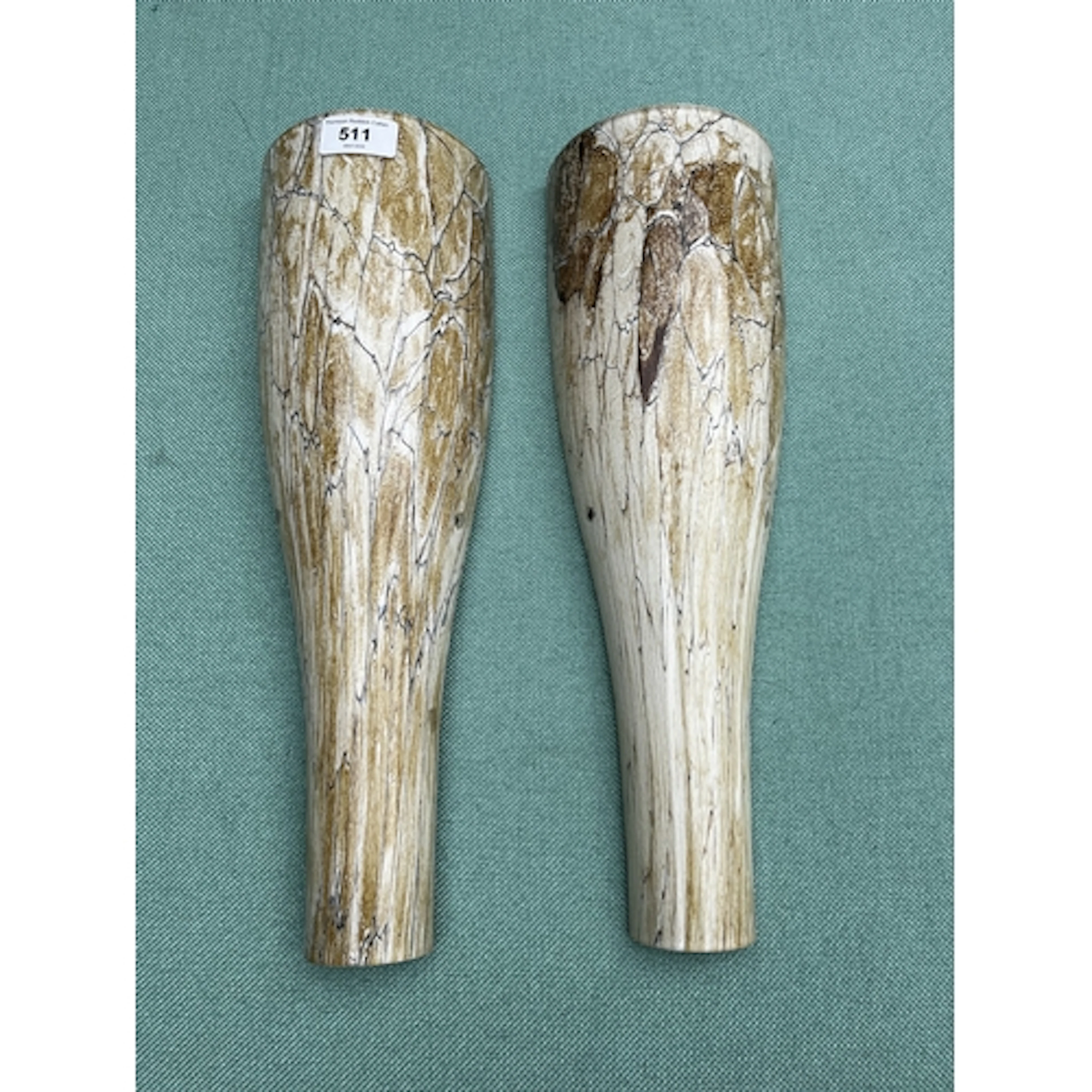 Pair of contemporary glass wall sconces, 40cm tall