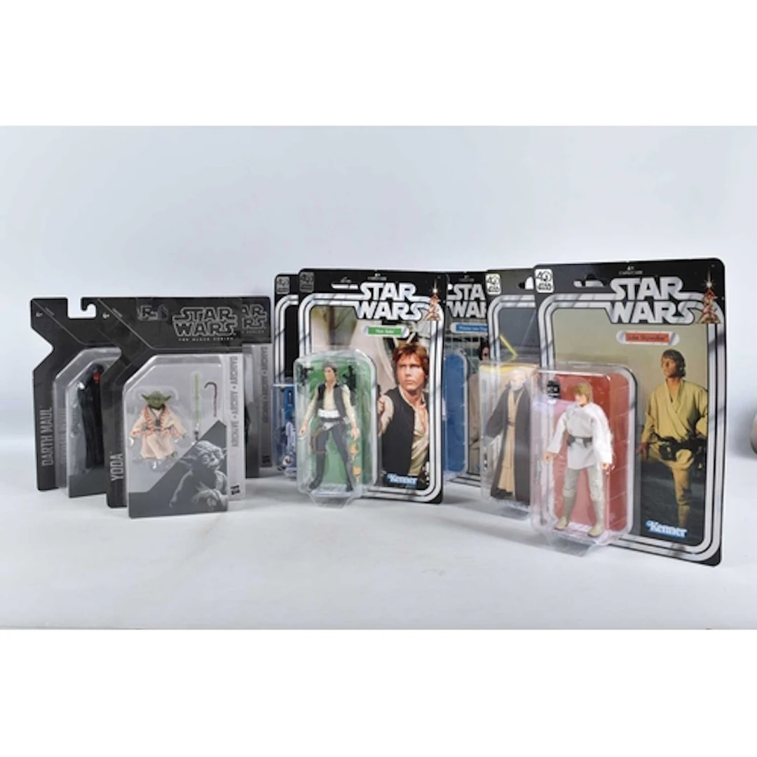 A COLLECTION OF HASBRO STAR WARS FIGURES IN BLISTER PACKS, t...