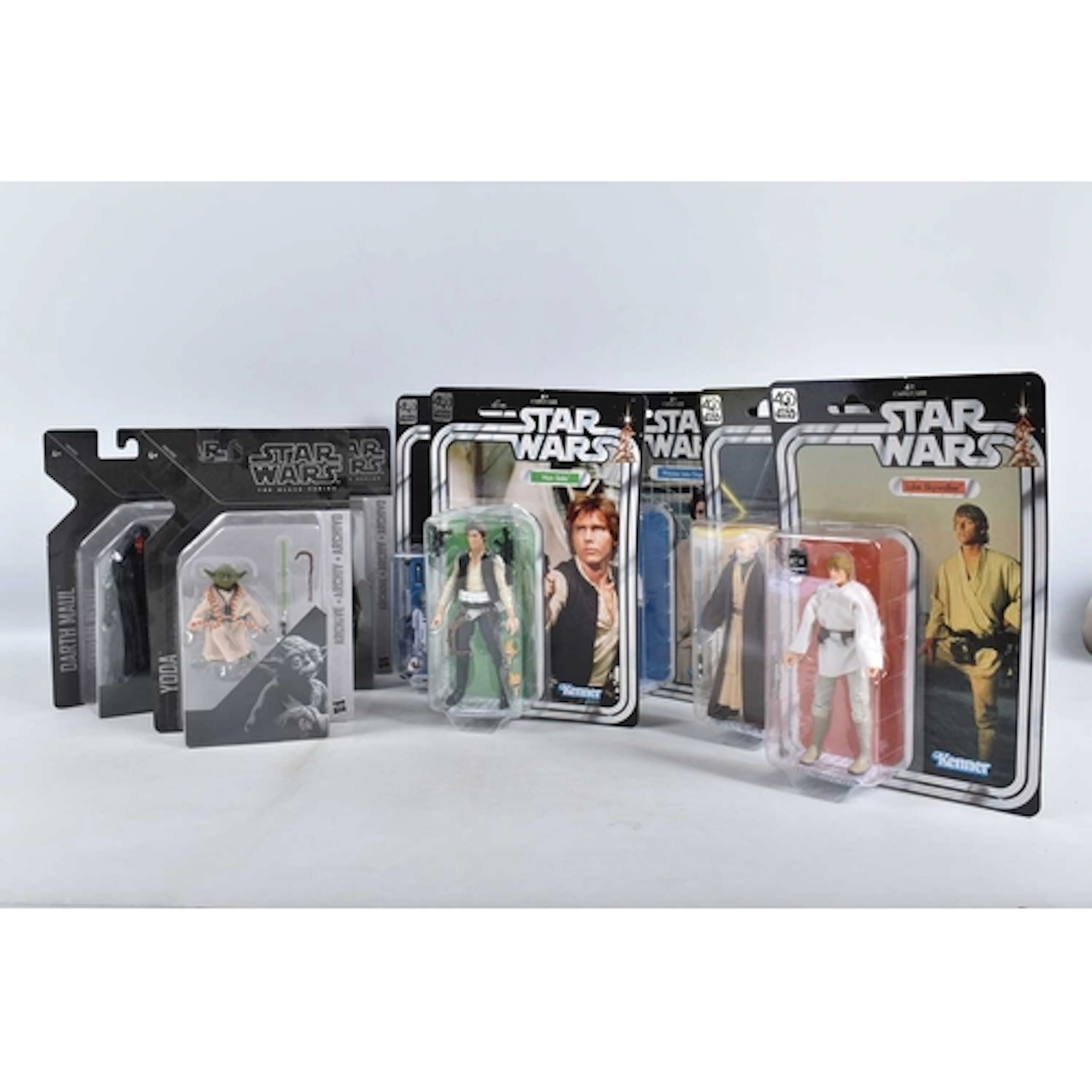 A COLLECTION OF HASBRO STAR WARS FIGURES IN BLISTER PACKS, t...