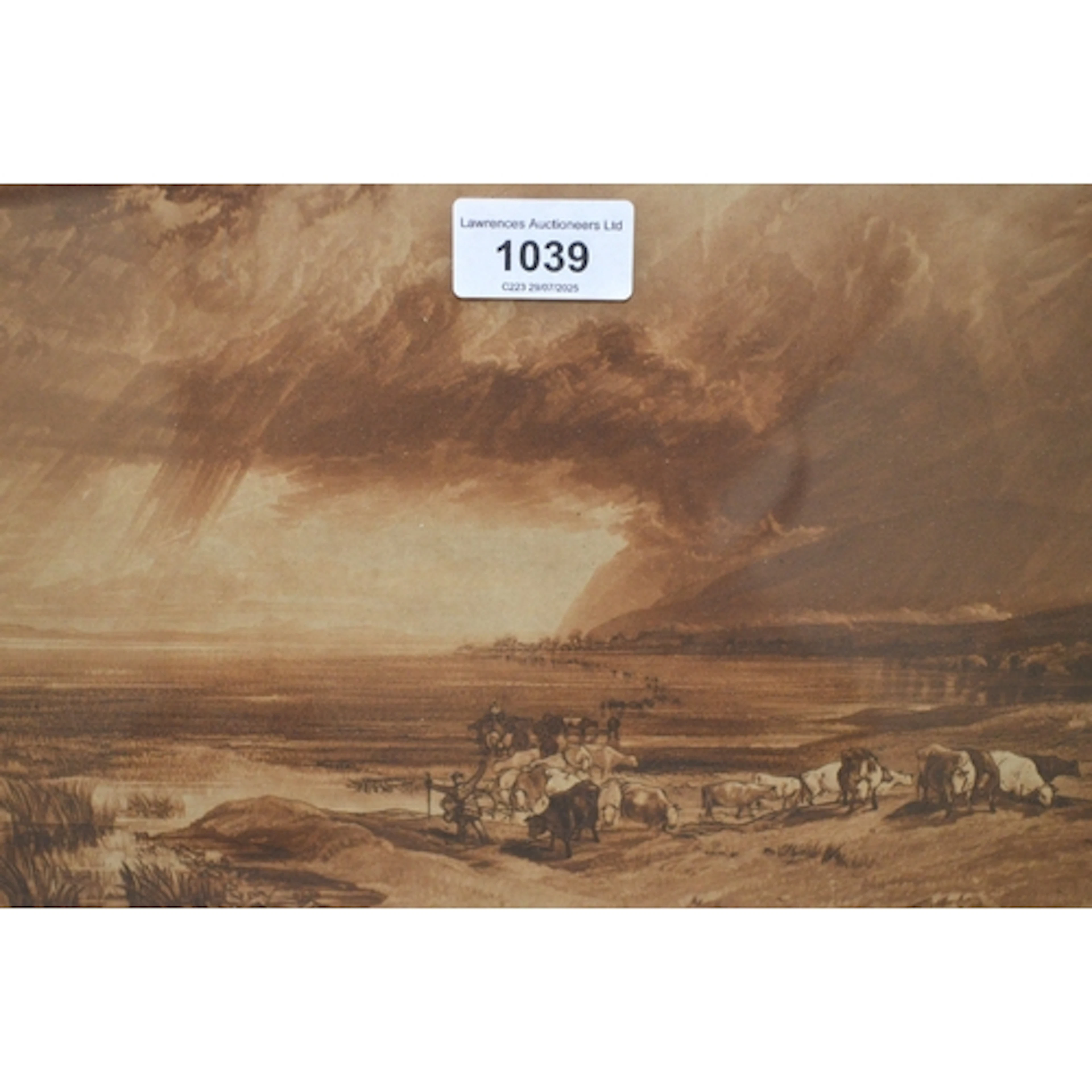J.M.W. Turner etching with mezzotint ' Solway Moss ', engrav...