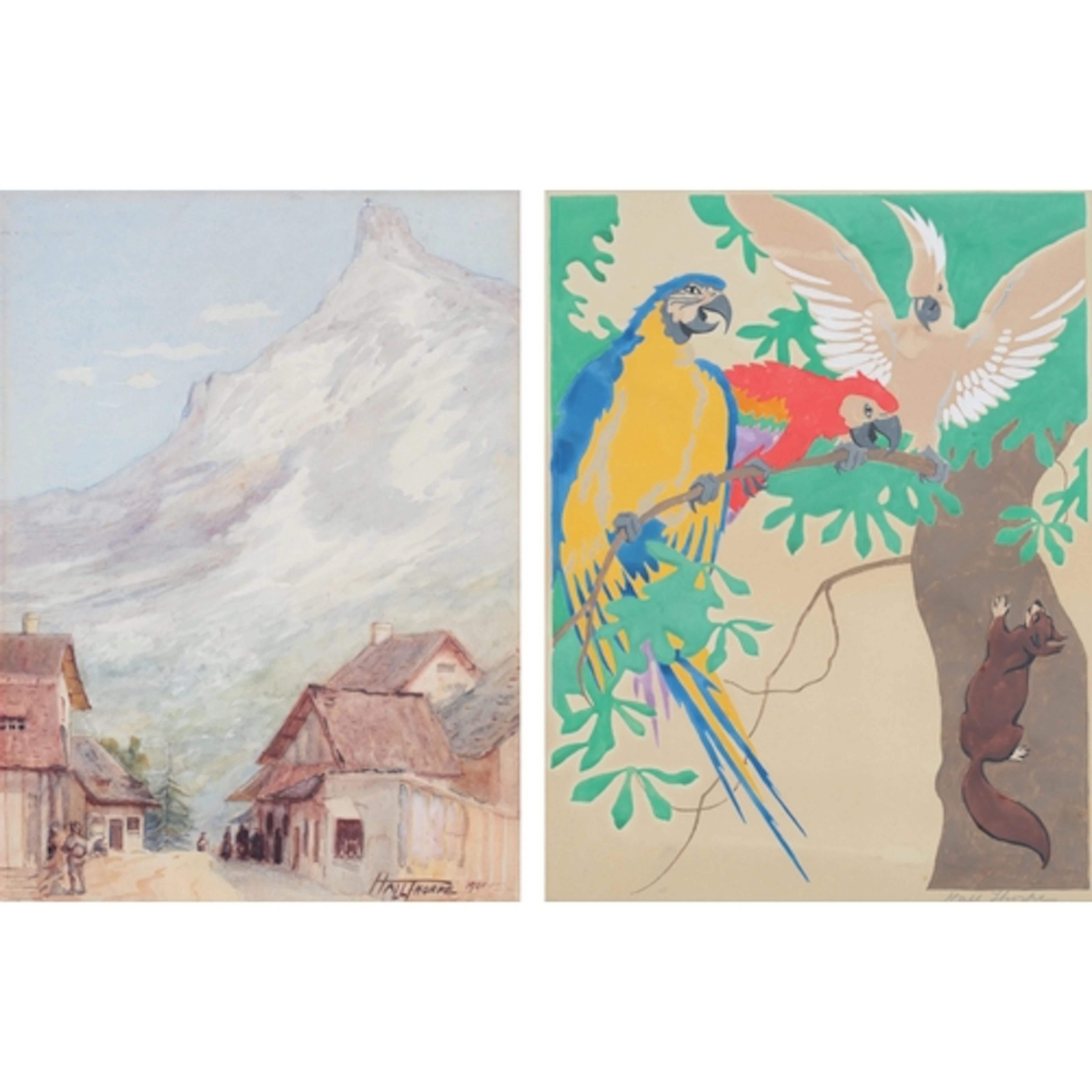 John Hall Thorpe (1874-1947) 'Der Kofel, Bavaria' 1901, sig...