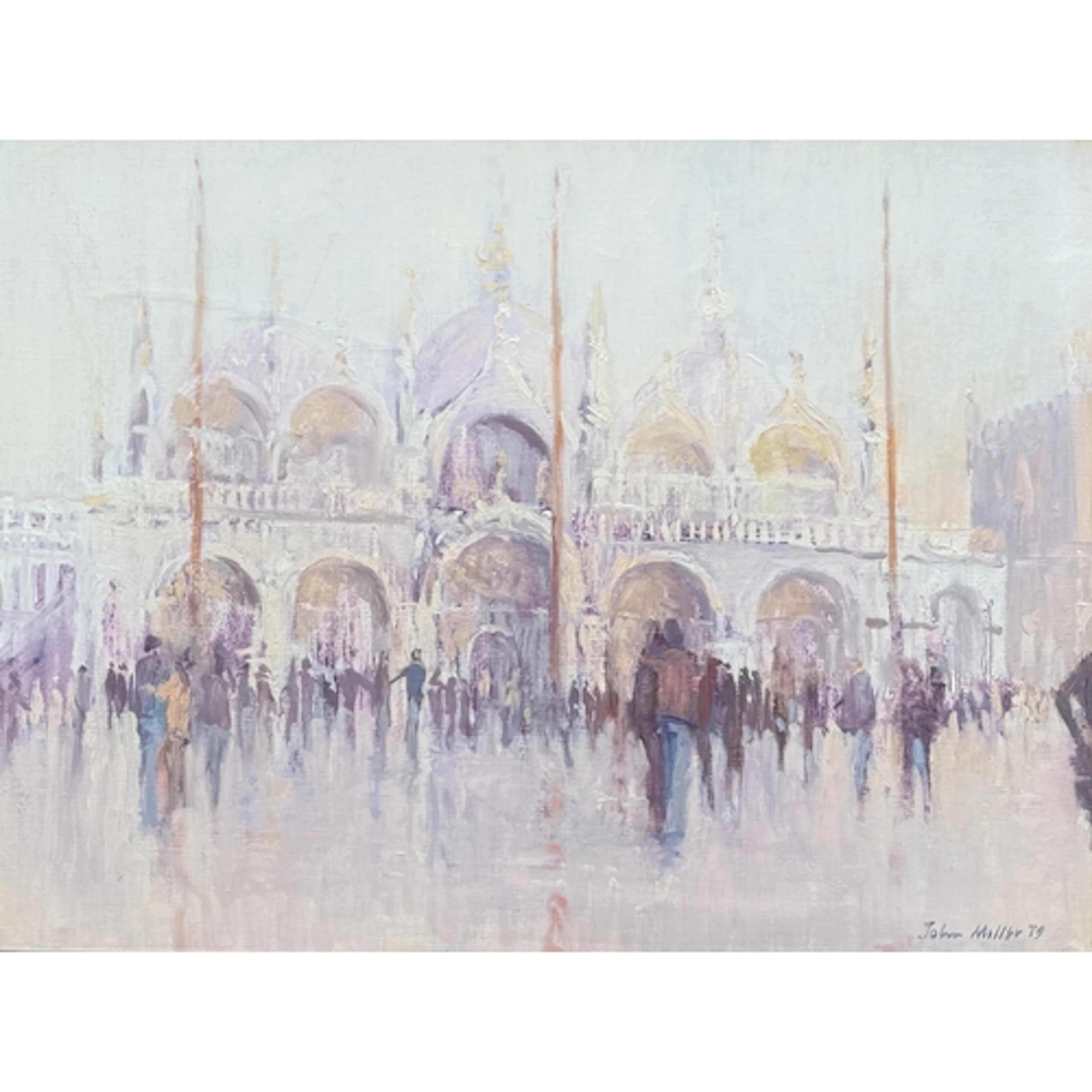JOHN MILLER (BRITISH 1931-2002): ST MARKS SQUARE AFTER THE R...
