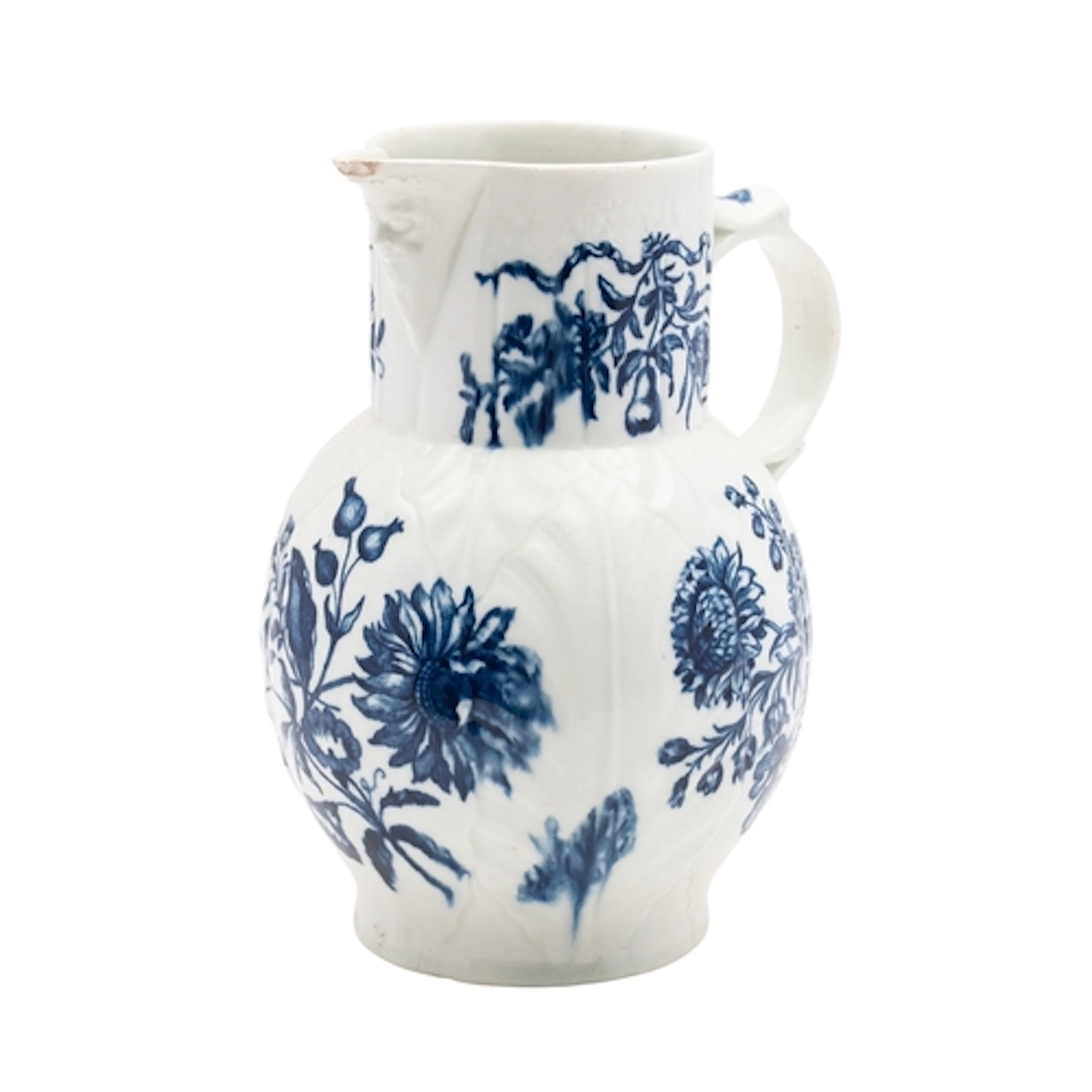 A group of five pieces of First Period Worcester porcelain, ...