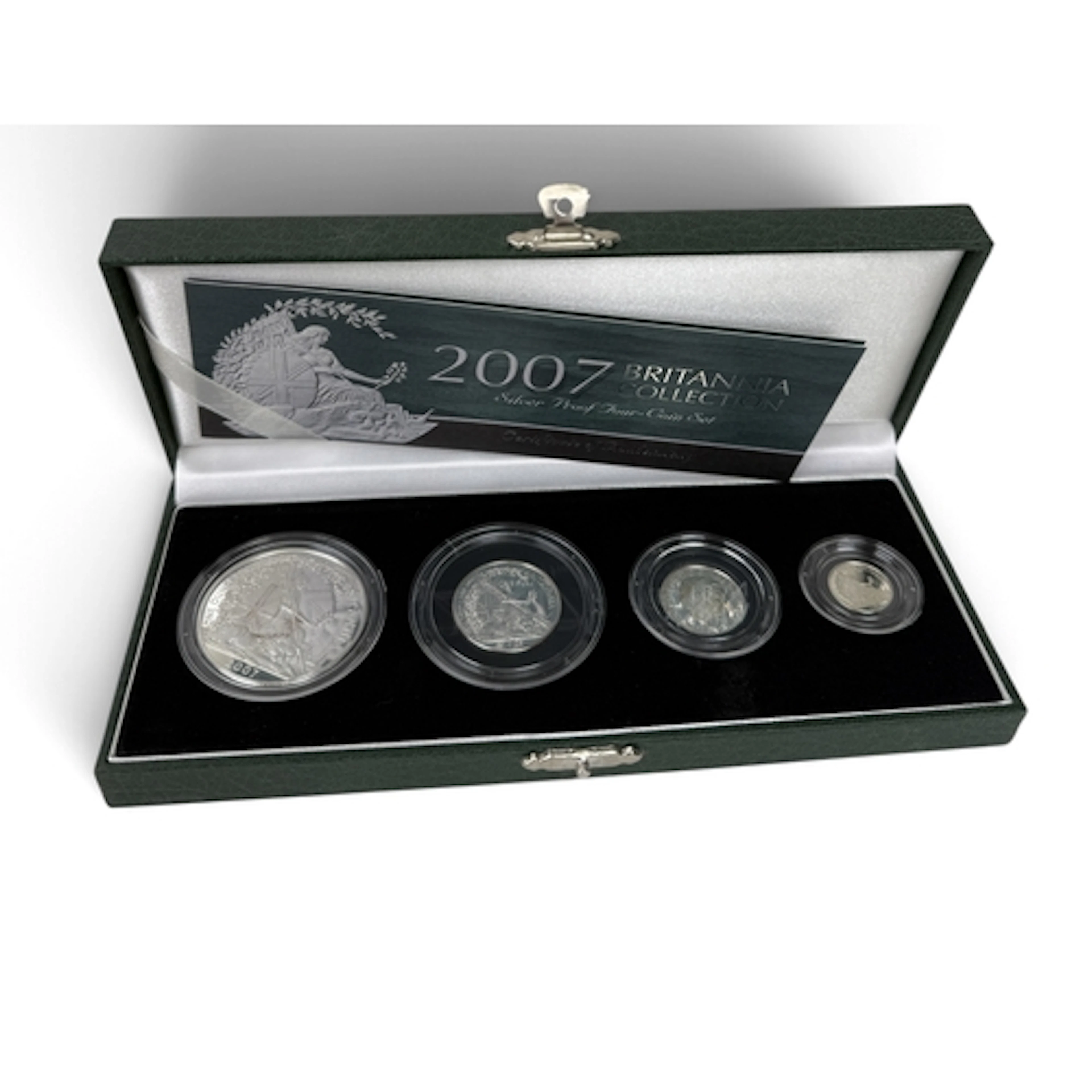A 2007 BRITANNIA COLLECTION SILVER PROOF COIN SET Together w...