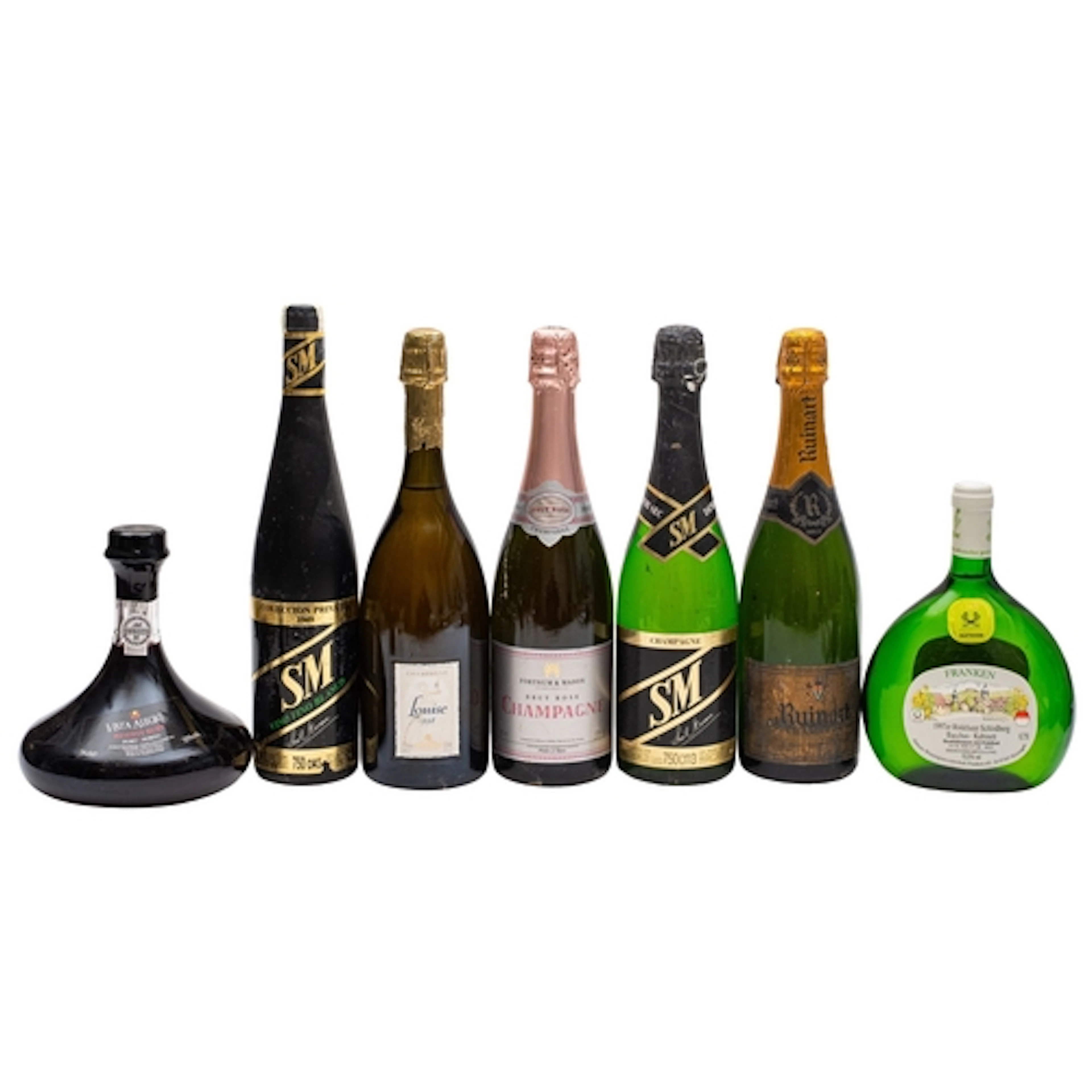 A bottle of Saul Memem Champagne together with three other b...