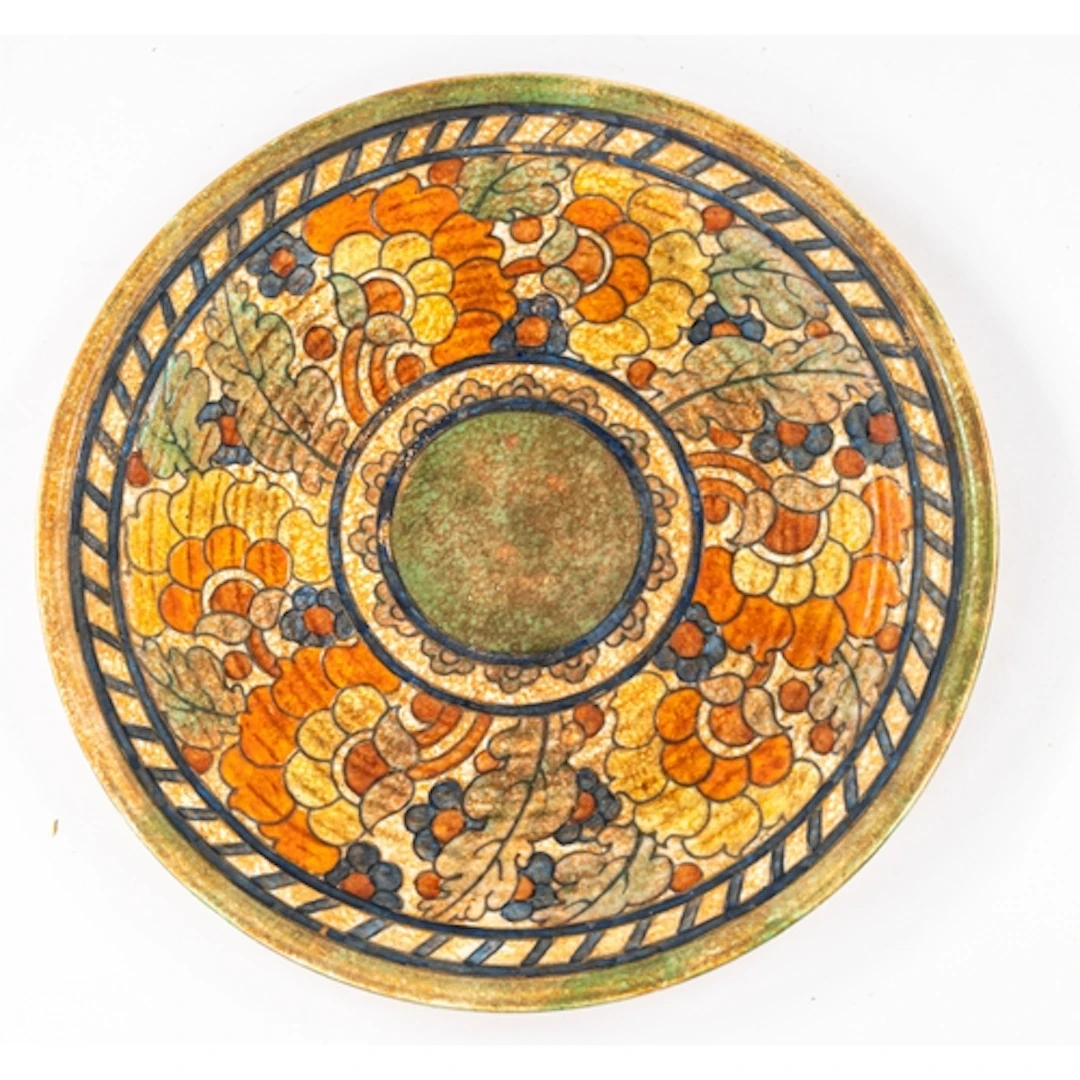 Ceramics: a Crown Ducal Byzantine pattern charger by Charlot...