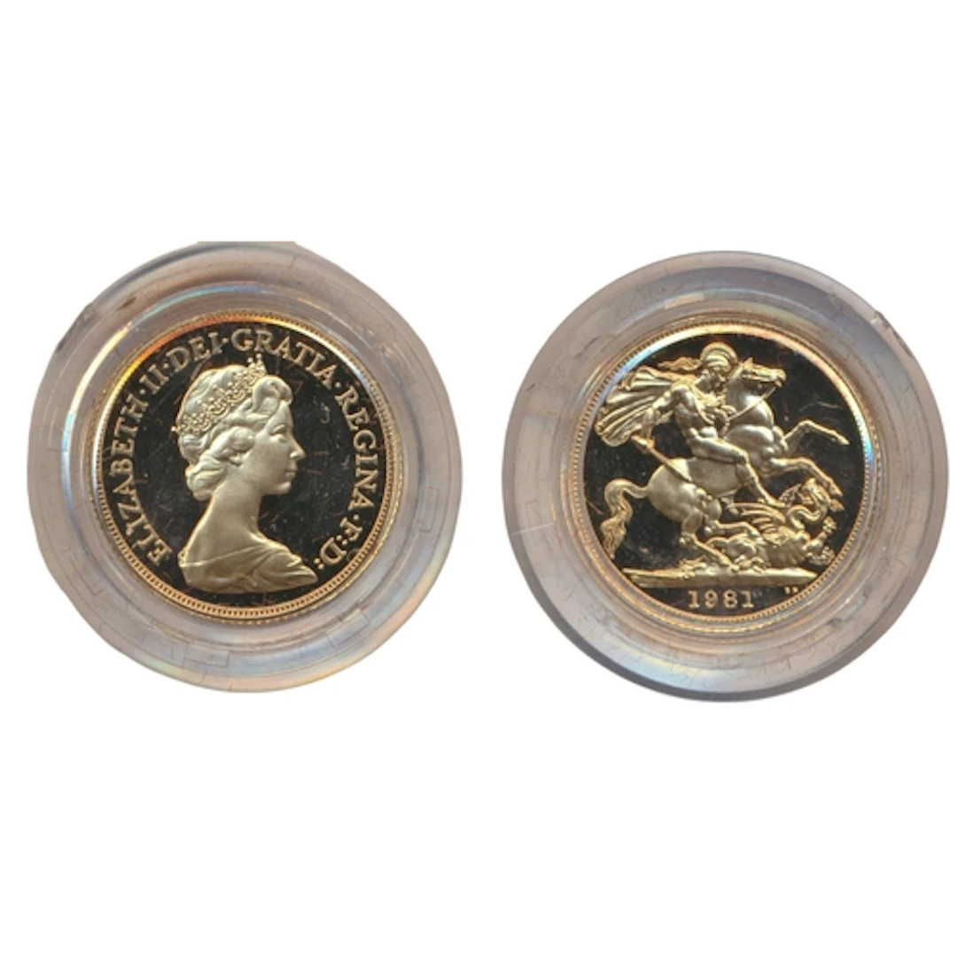 Investment Gold Lot - Documents Required. 1981 sovereign box...