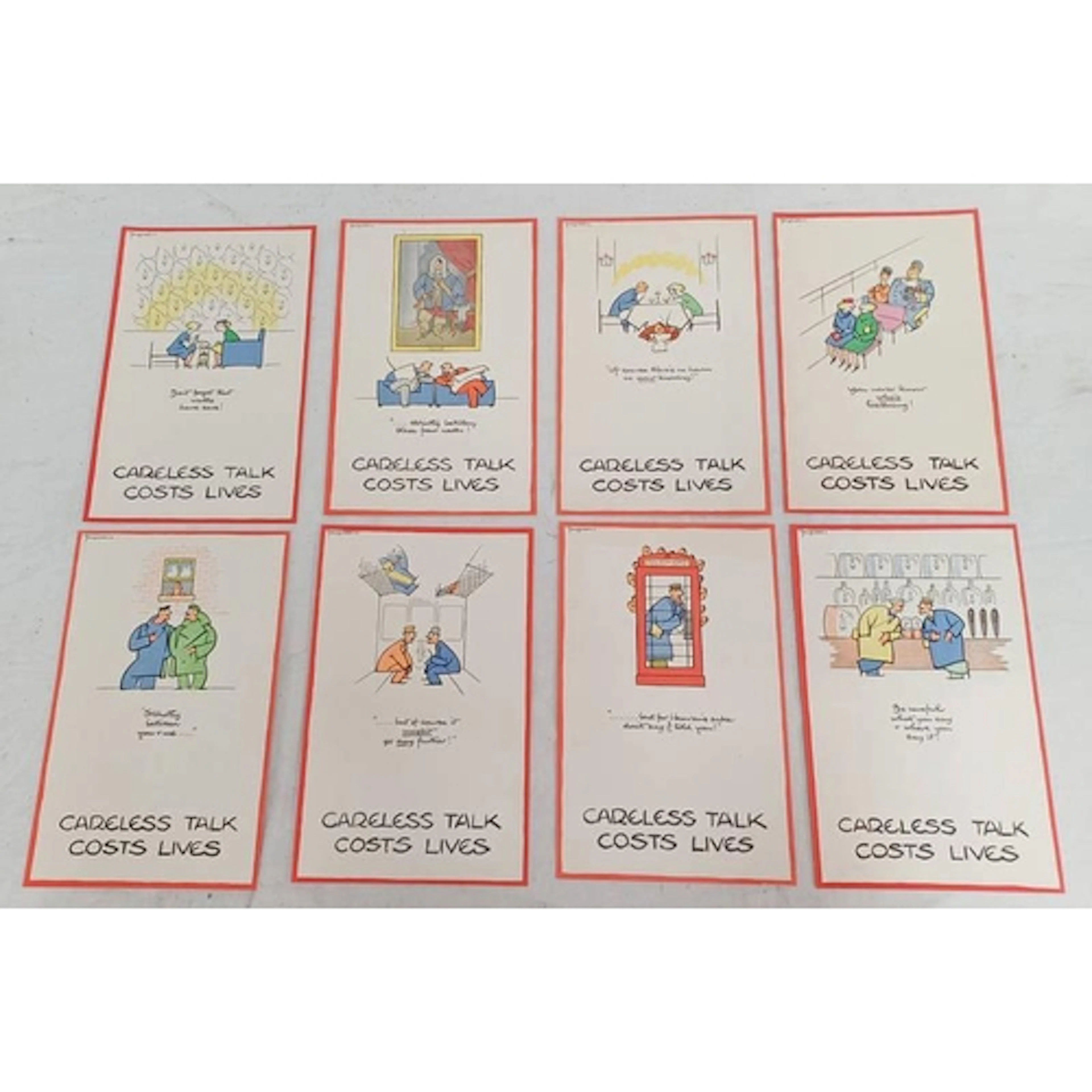 FOUGASSE (CYRIL KENNETH BIRD) BRITISH 1887-1965 - SET OF 8 A...