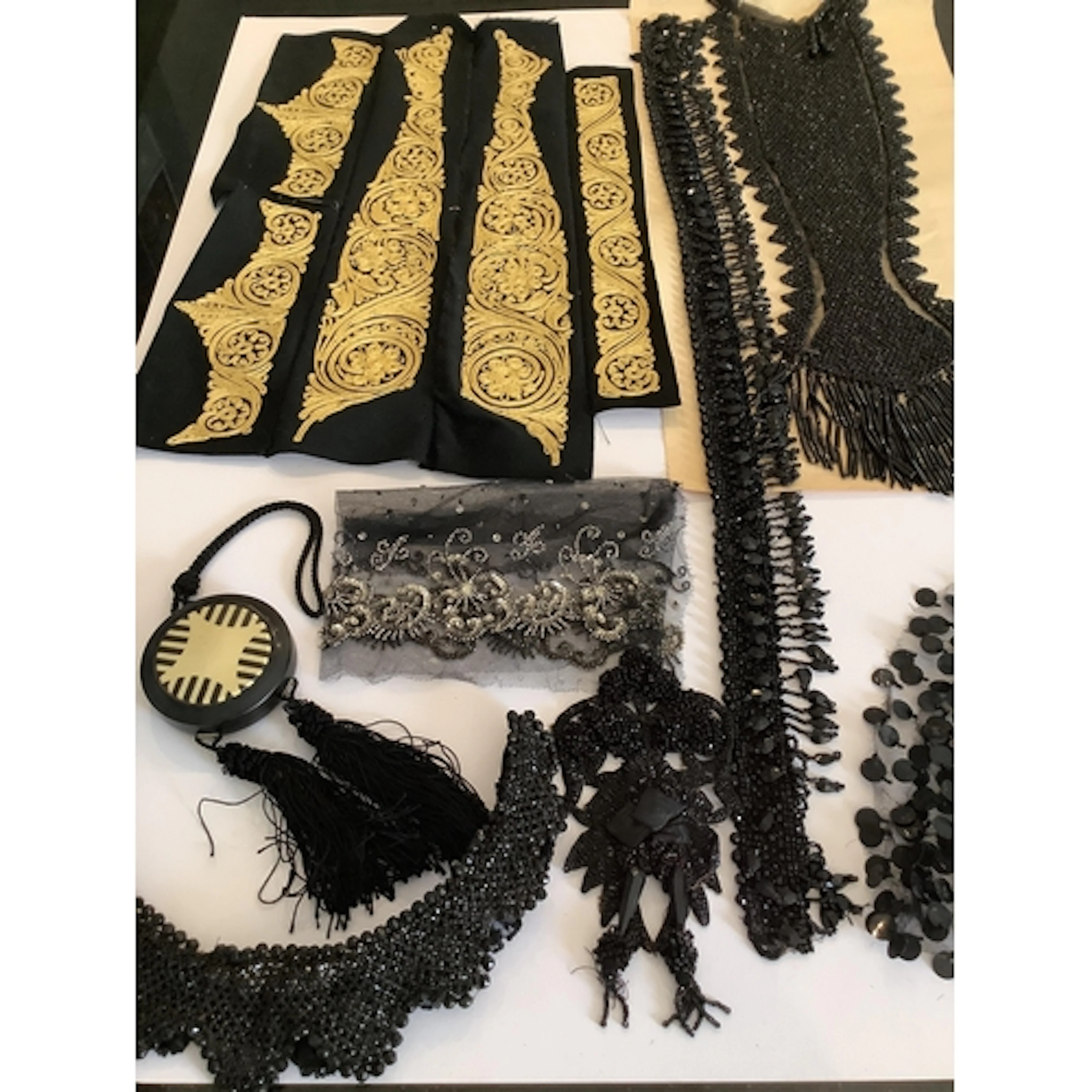 A collection of Victorian and 20th century Jet beading and s...