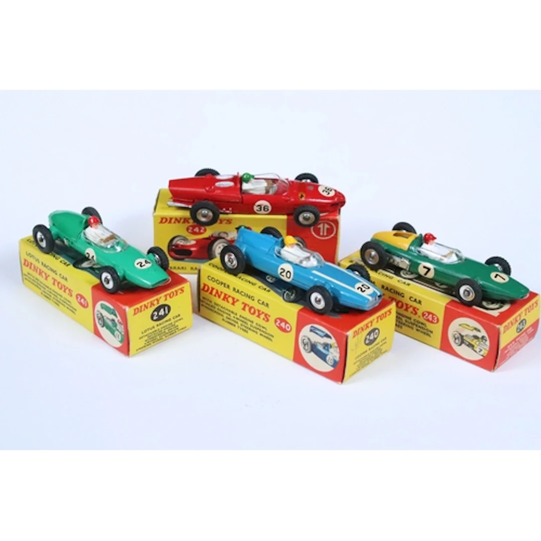 Four boxed Dinky Racing Car diecast models to include 242 Fe...
