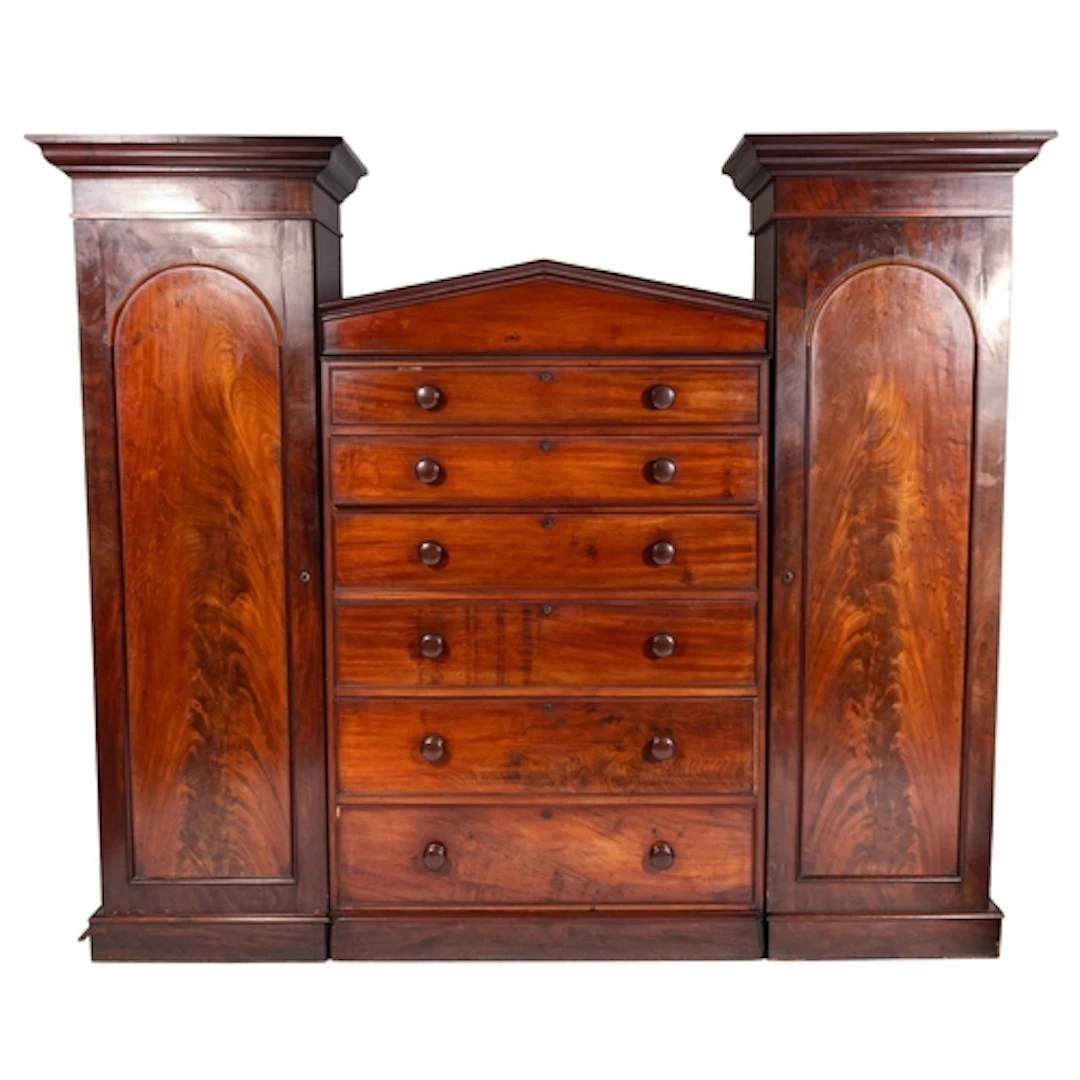 An Early Victorian mahogany 'Sentry Box' compactum wardrobe,...