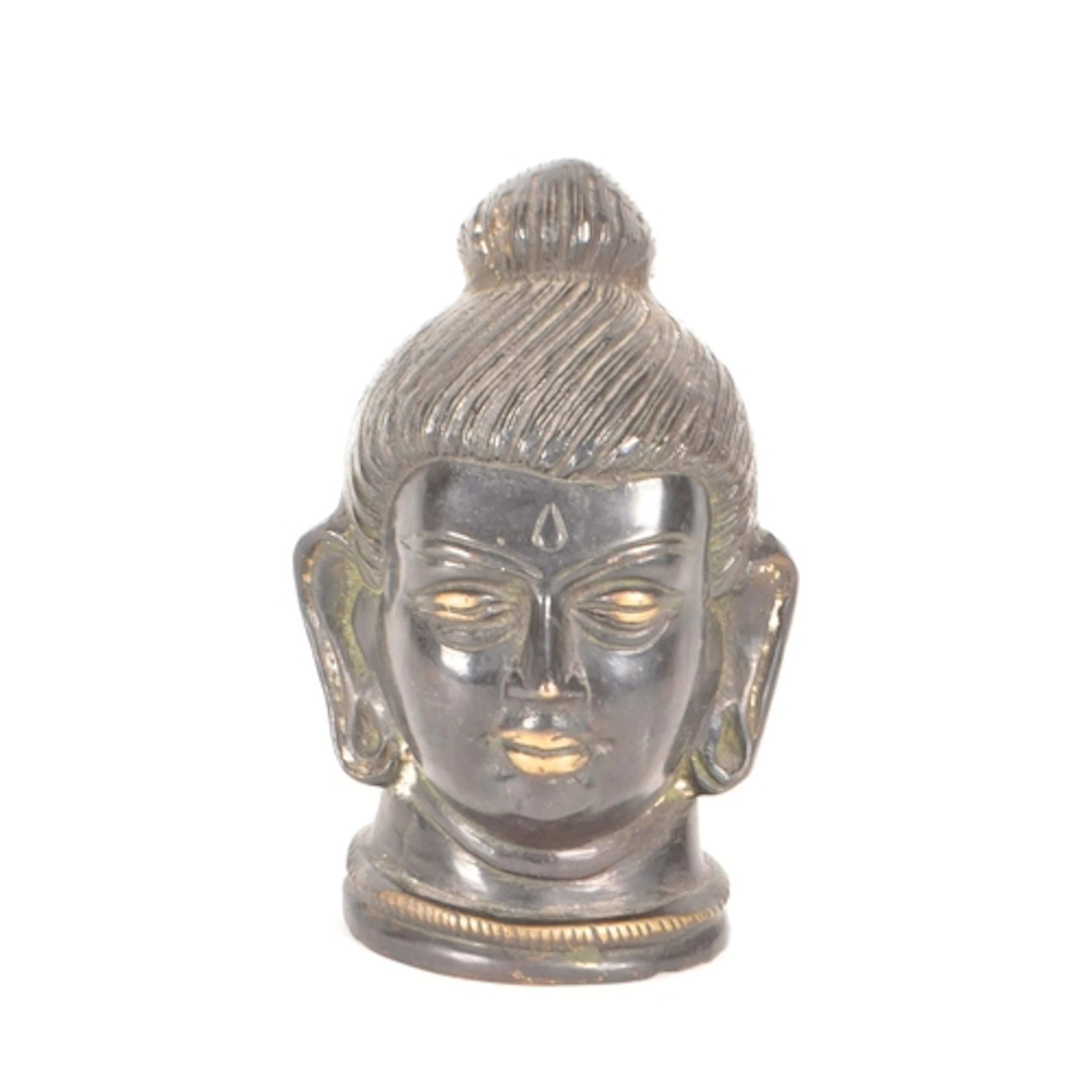 A 19th Century Chinese / Thai bronze Buddha head / bust of G...